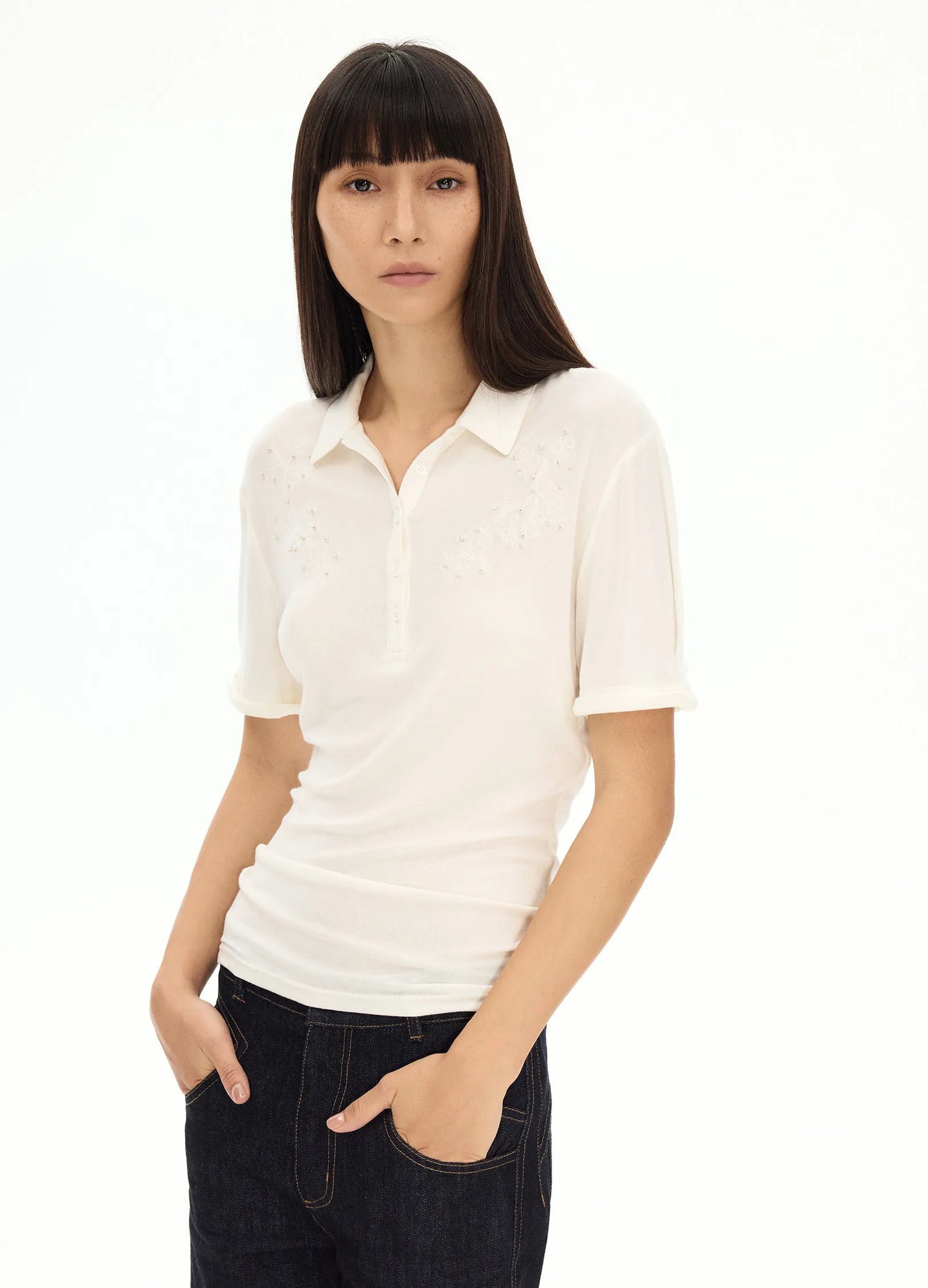 Hand-Studded Polo