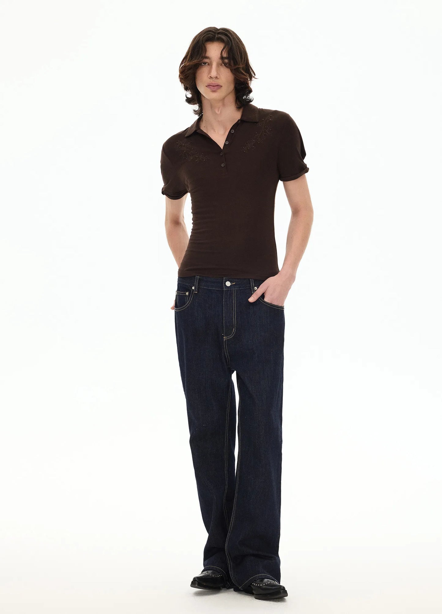 Hand-Studded Polo