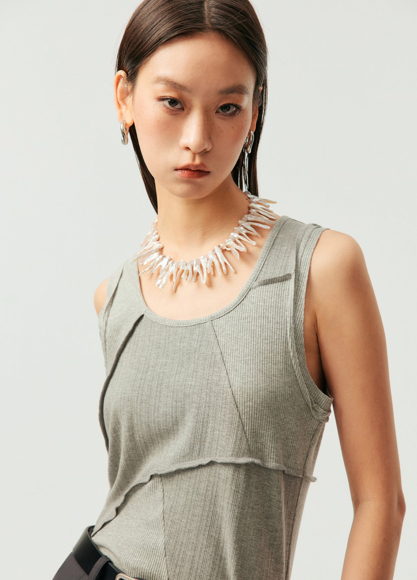 Irregular Splice Tank Top