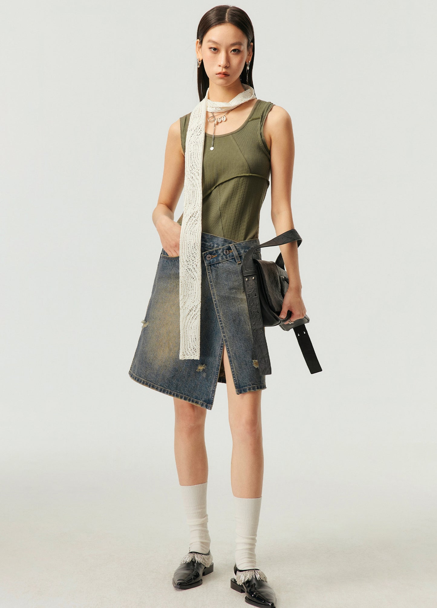 Irregular Splice Tank Top