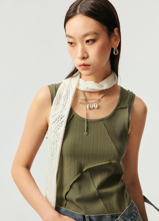 Irregular Splice Tank Top