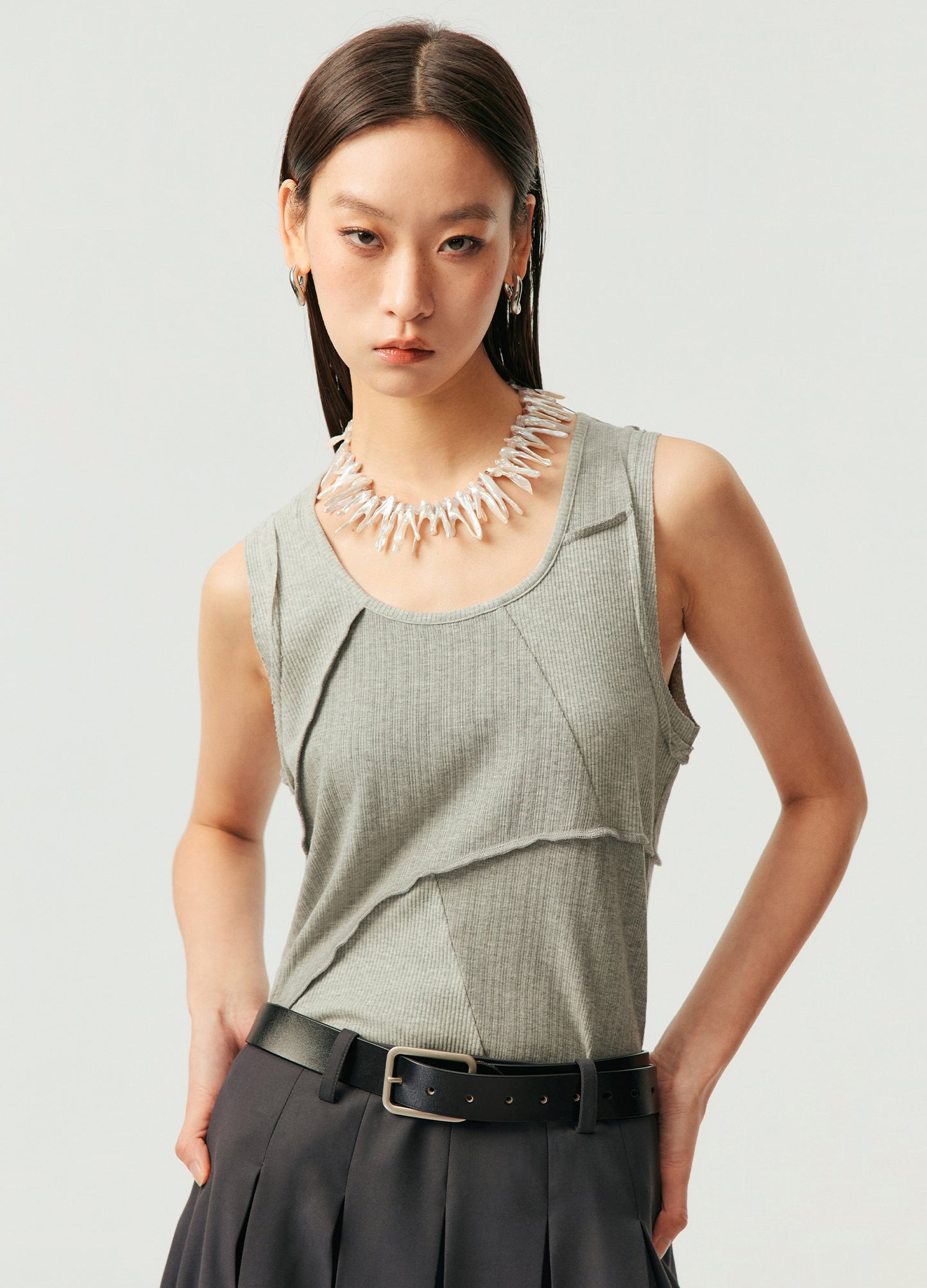 Irregular Splice Tank Top