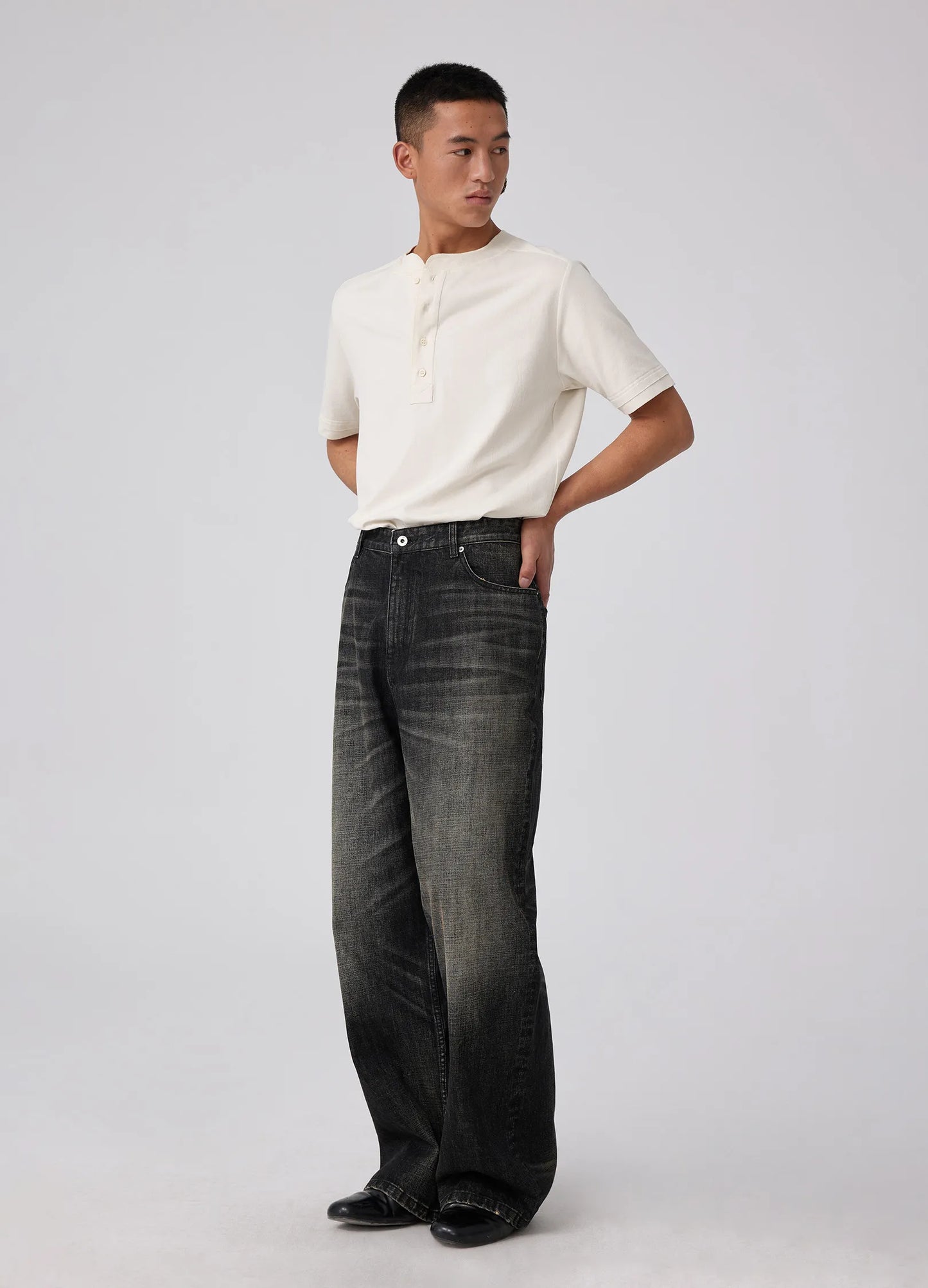 Jet Wash Wide Denim
