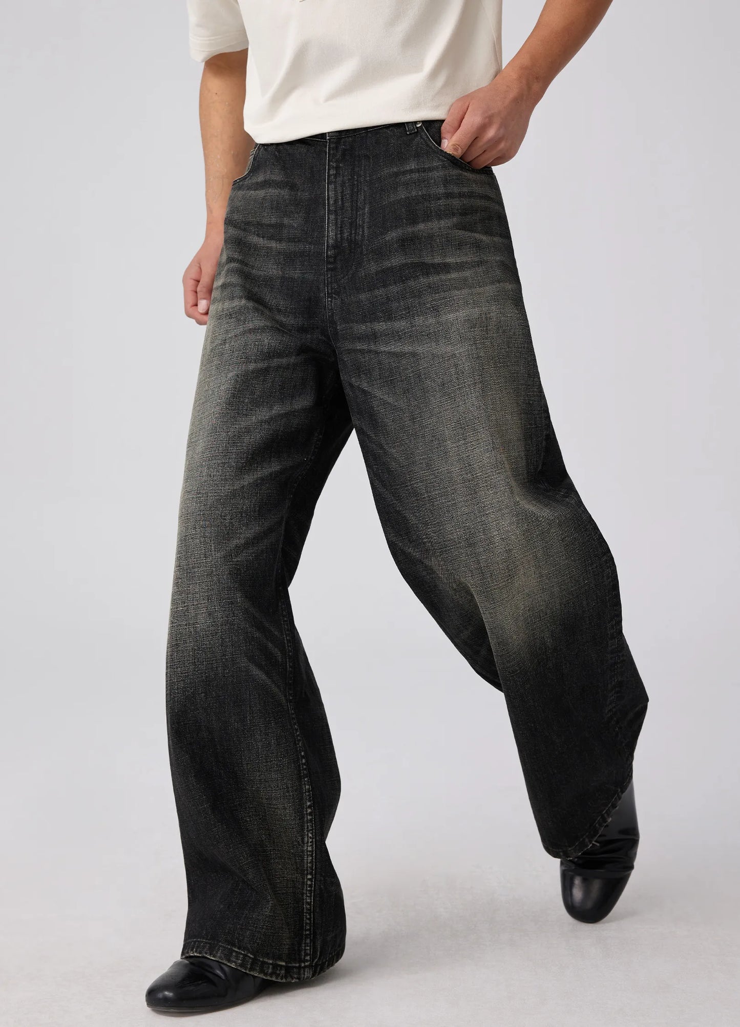 Jet Wash Wide Denim