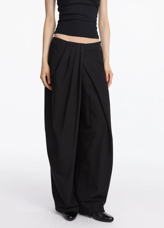 Layered Pleated Trousers