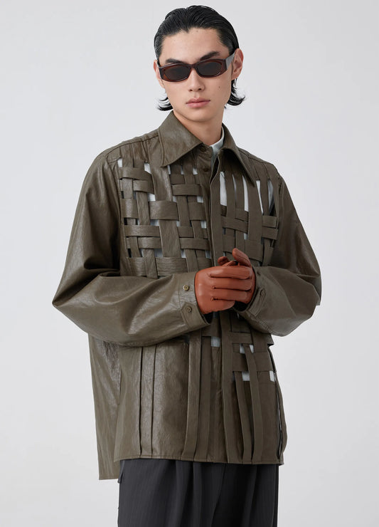 Leather Braided Shirt