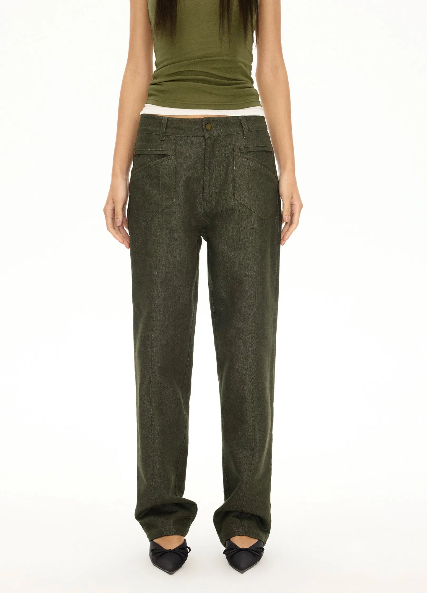 Metallic Washed Raw Denim