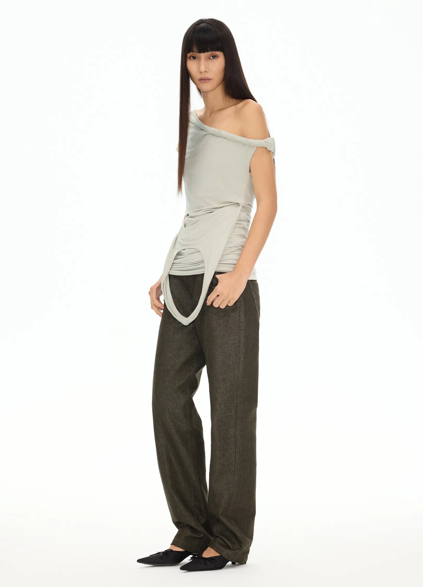 Metallic Washed Raw Denim