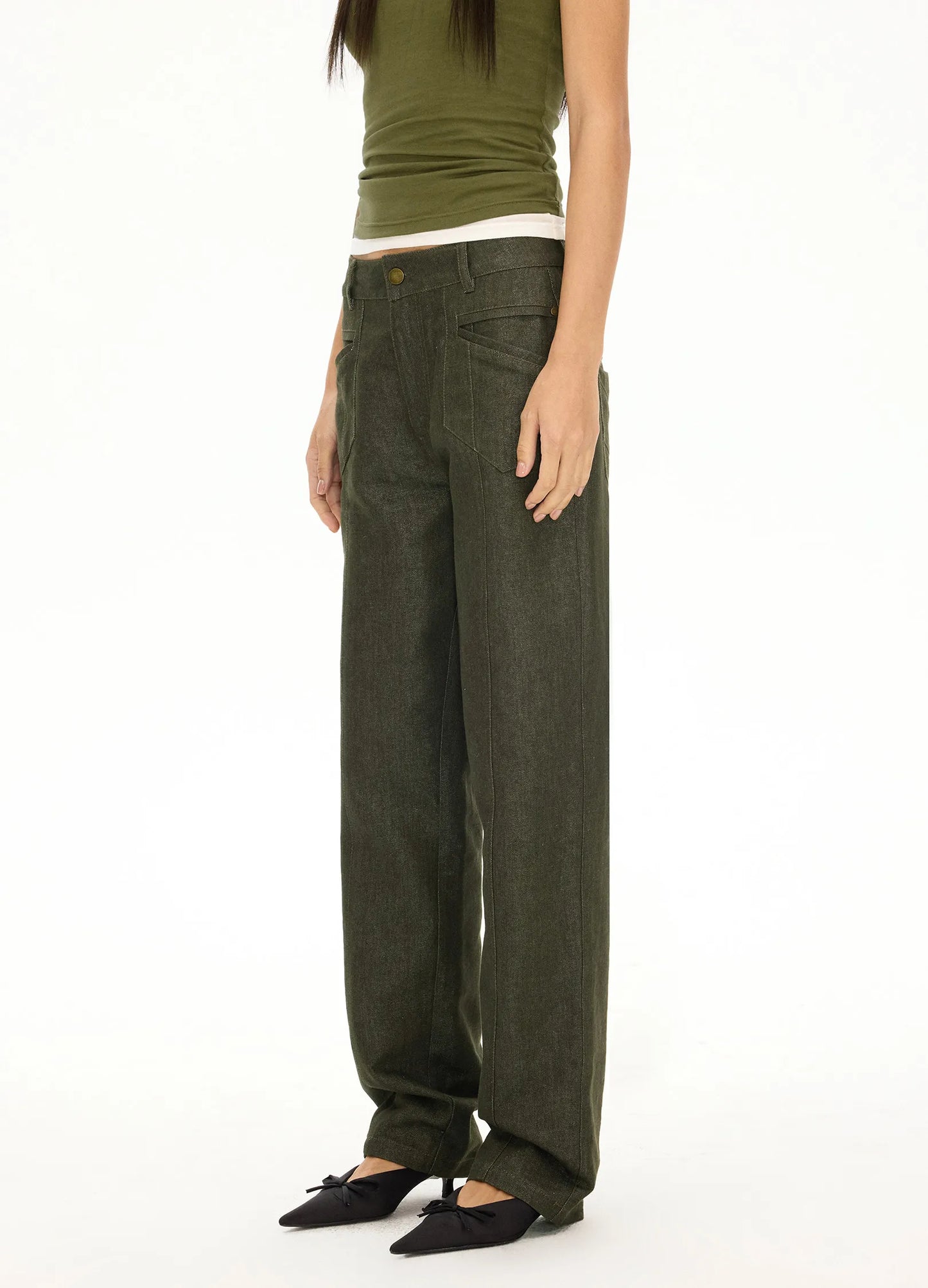 Metallic Washed Raw Denim