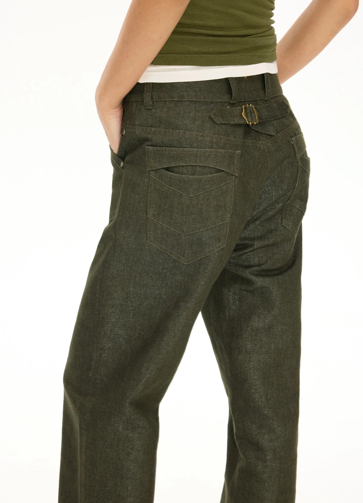 Metallic Washed Raw Denim