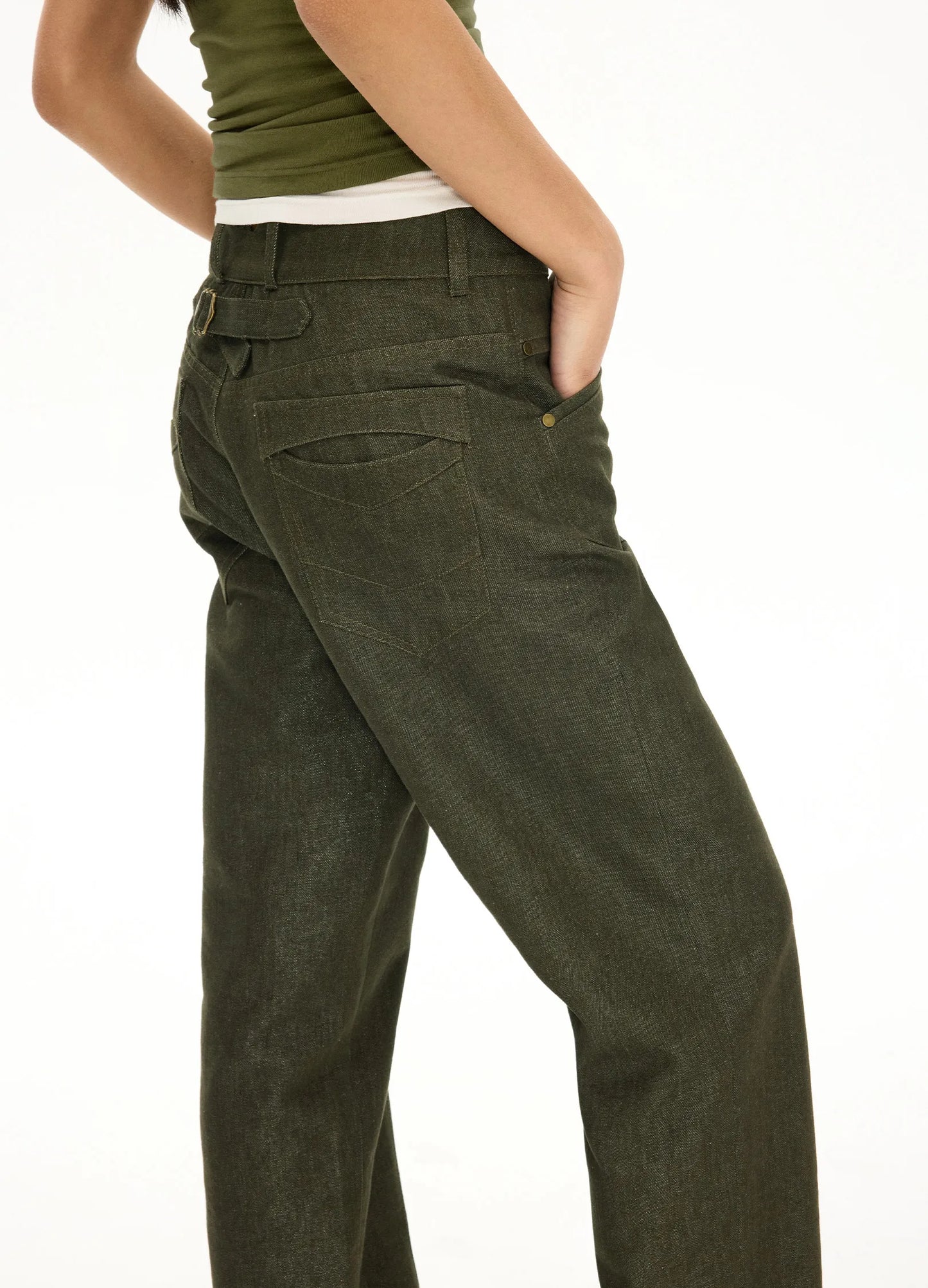 Metallic Washed Raw Denim