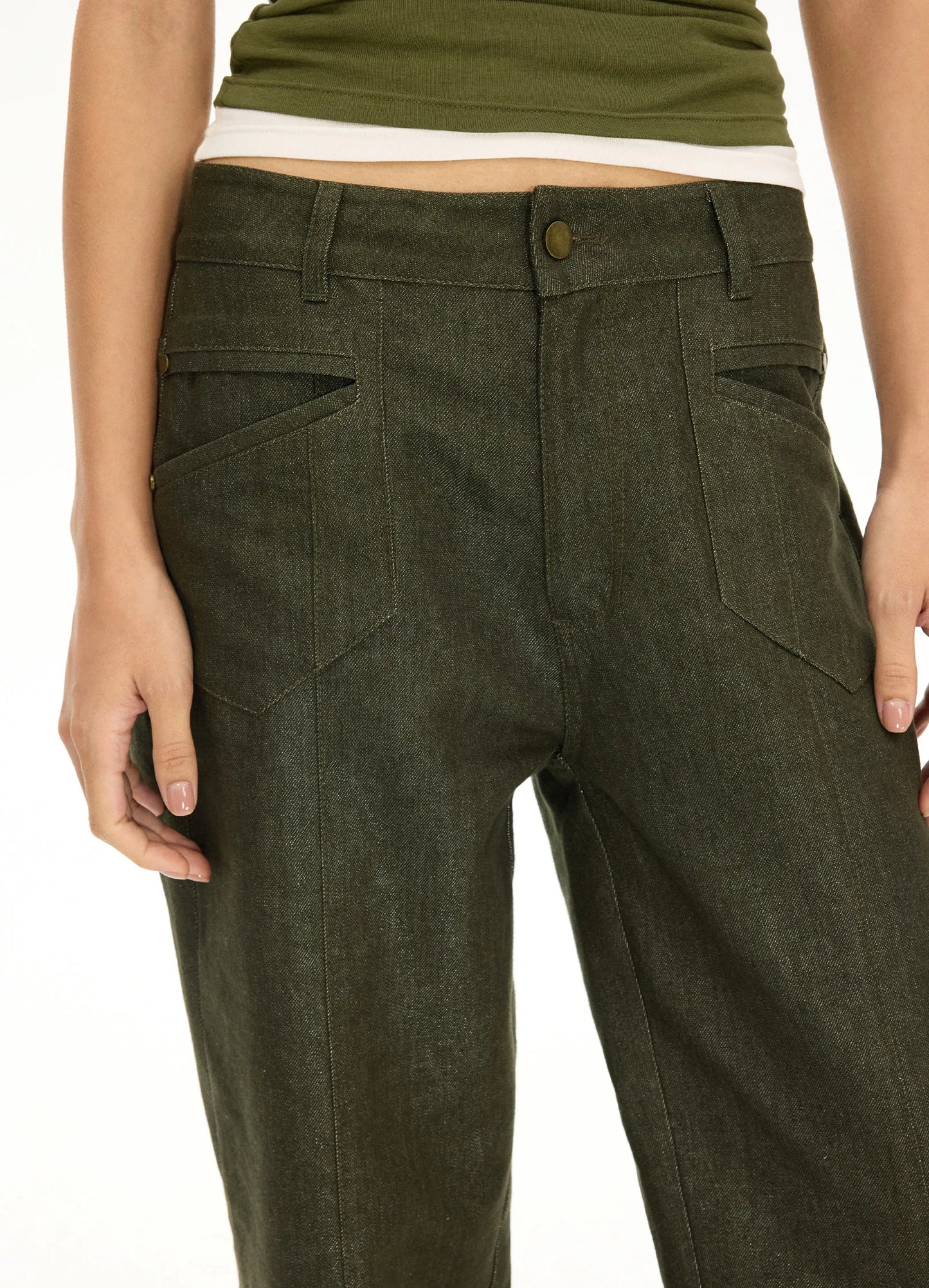 Metallic Washed Raw Denim