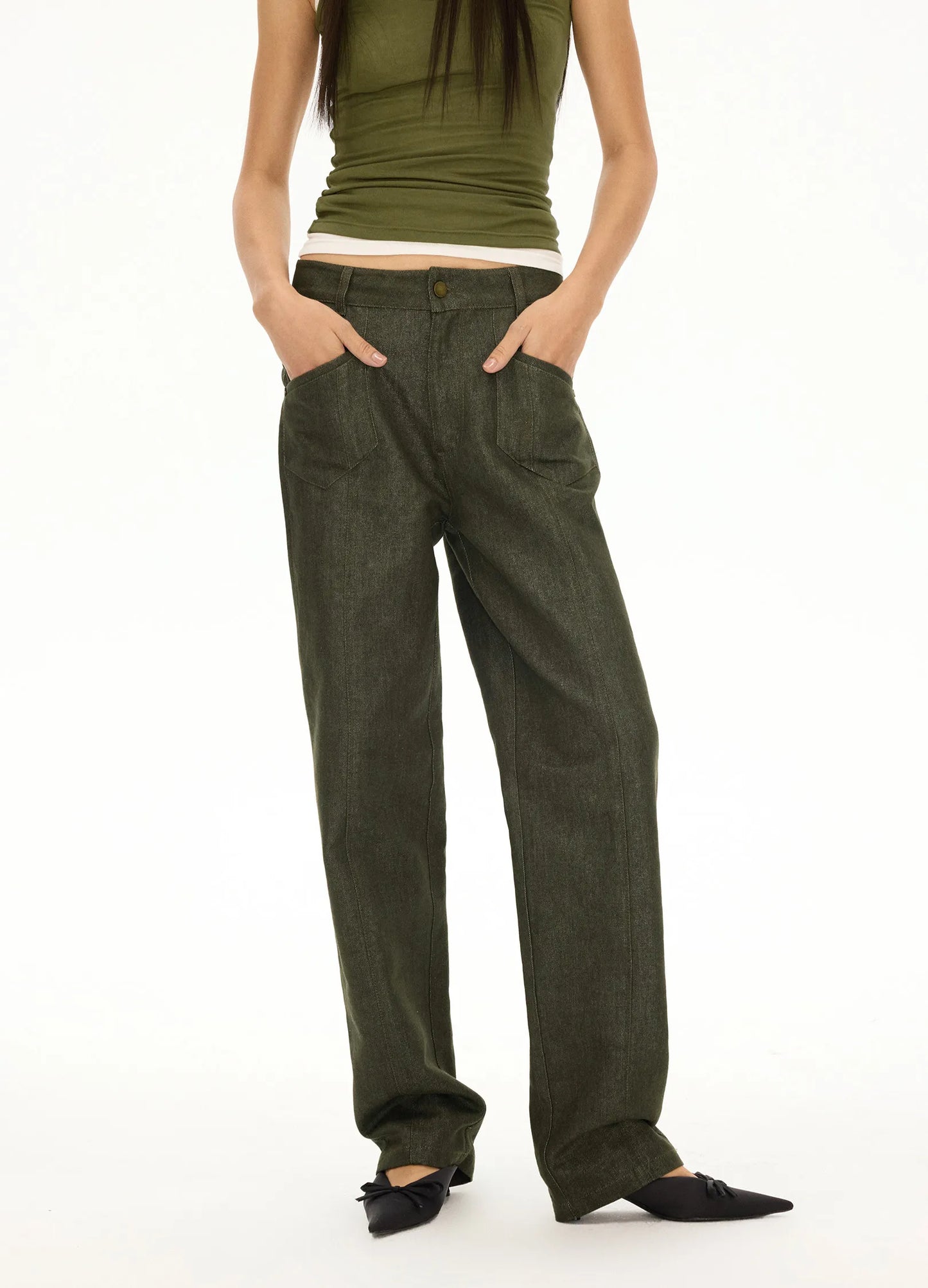 Metallic Washed Raw Denim