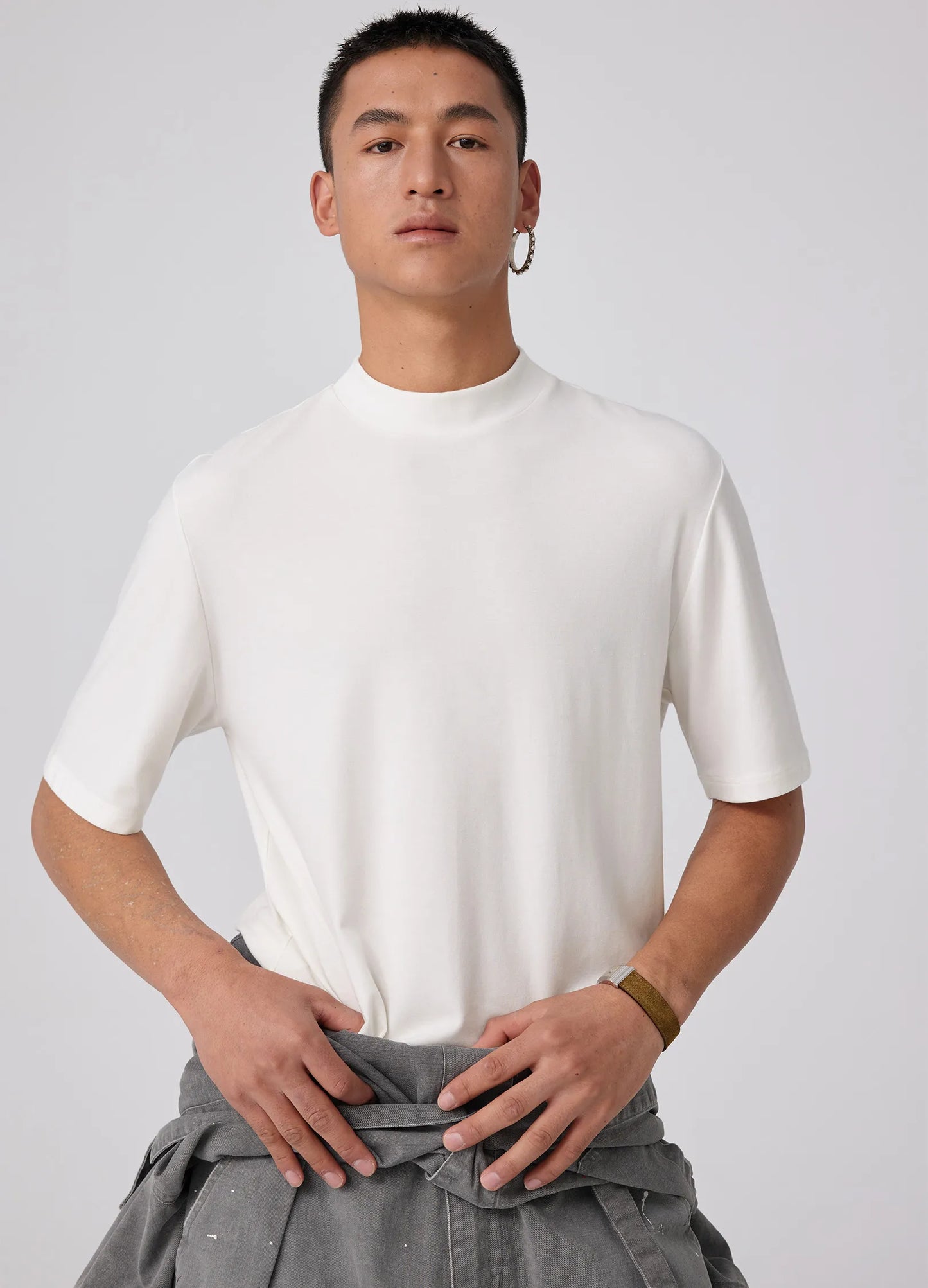 Mock Neck Tee