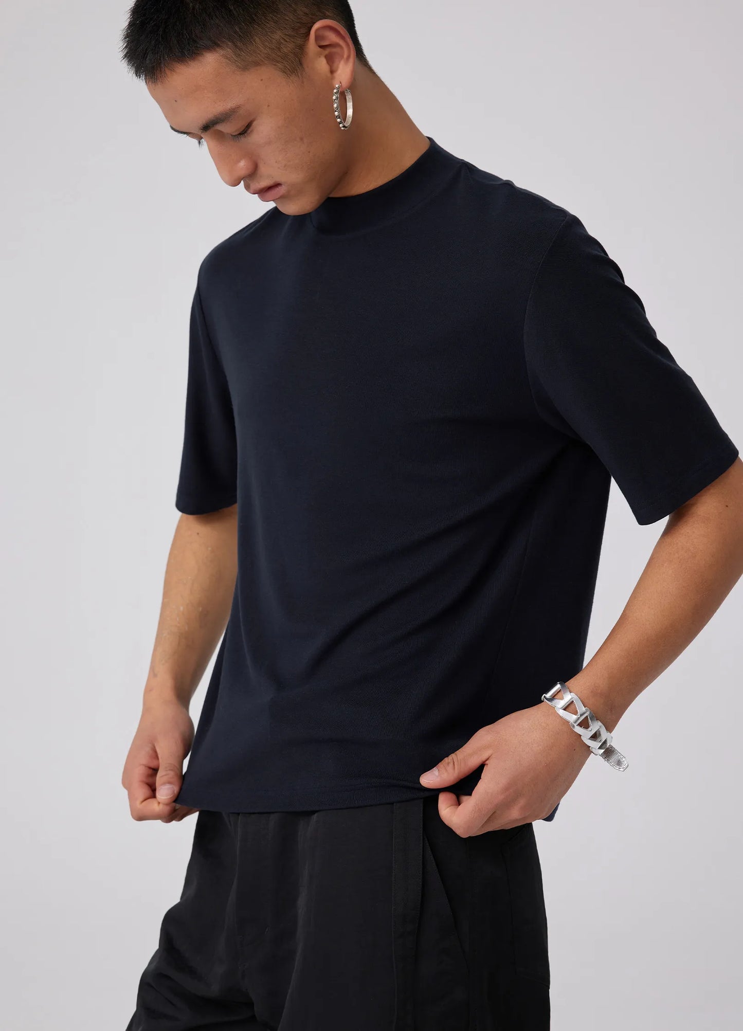 Mock Neck Tee