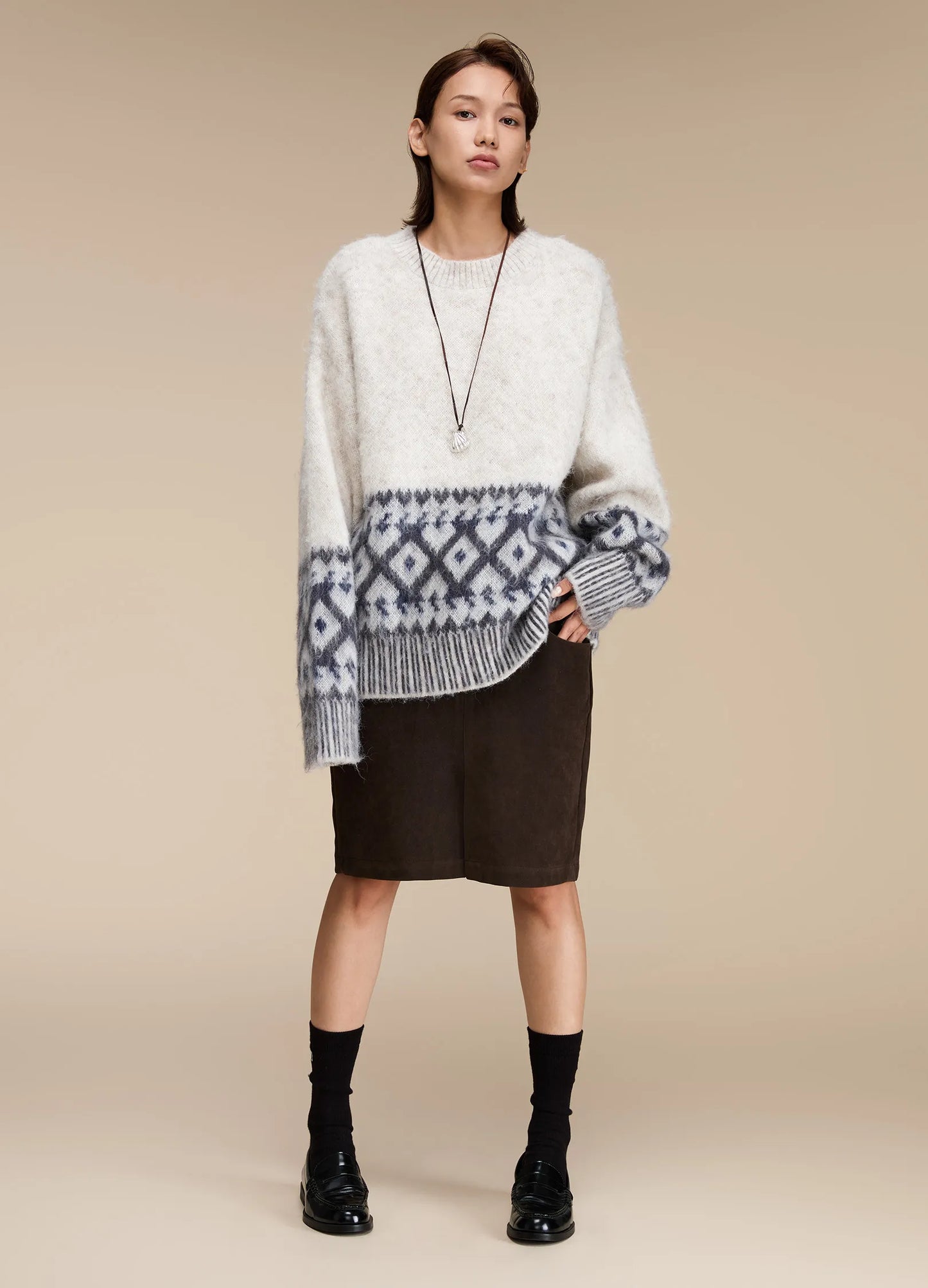 Mohair Graphic Sweater