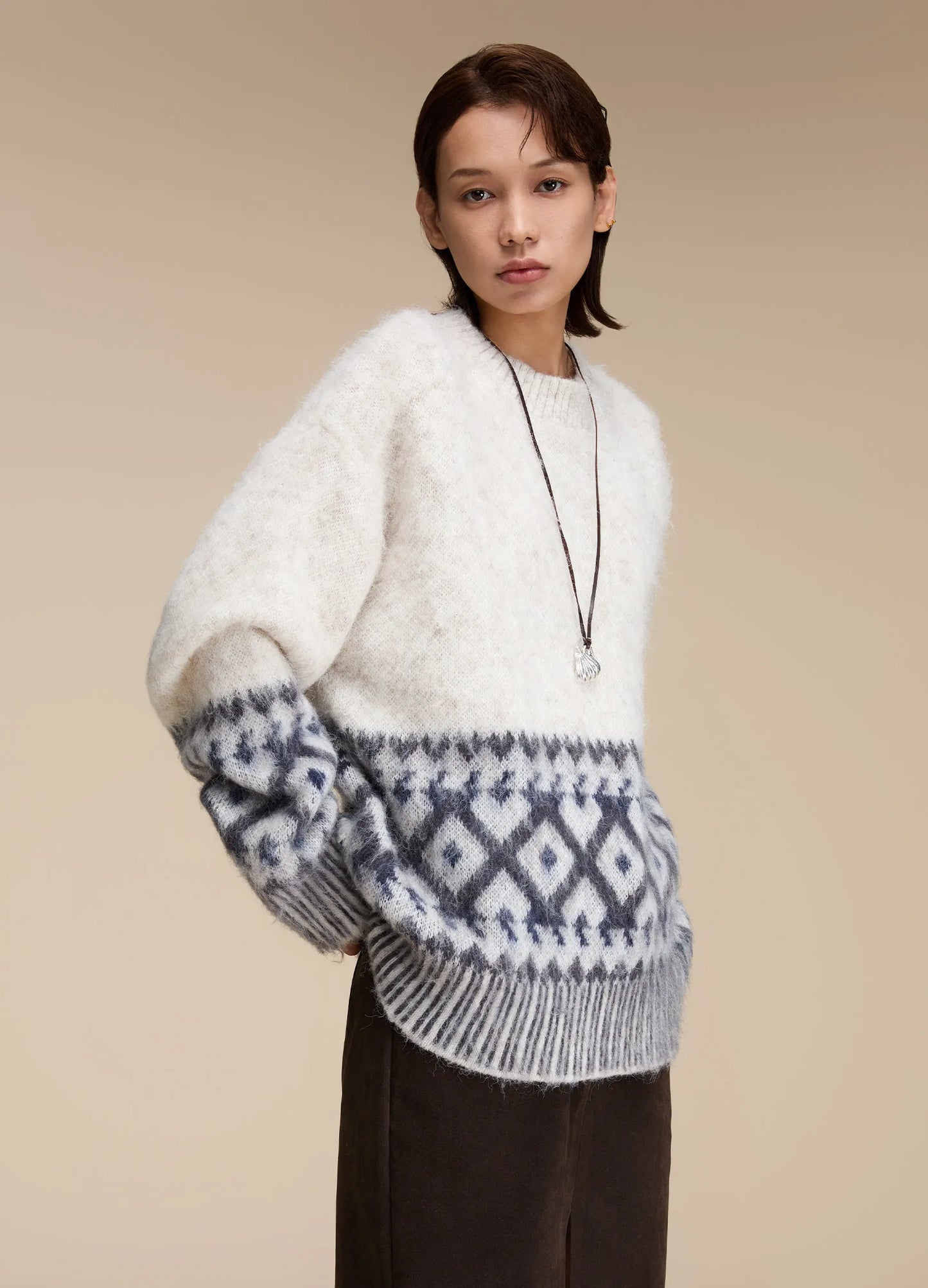 Mohair Graphic Sweater