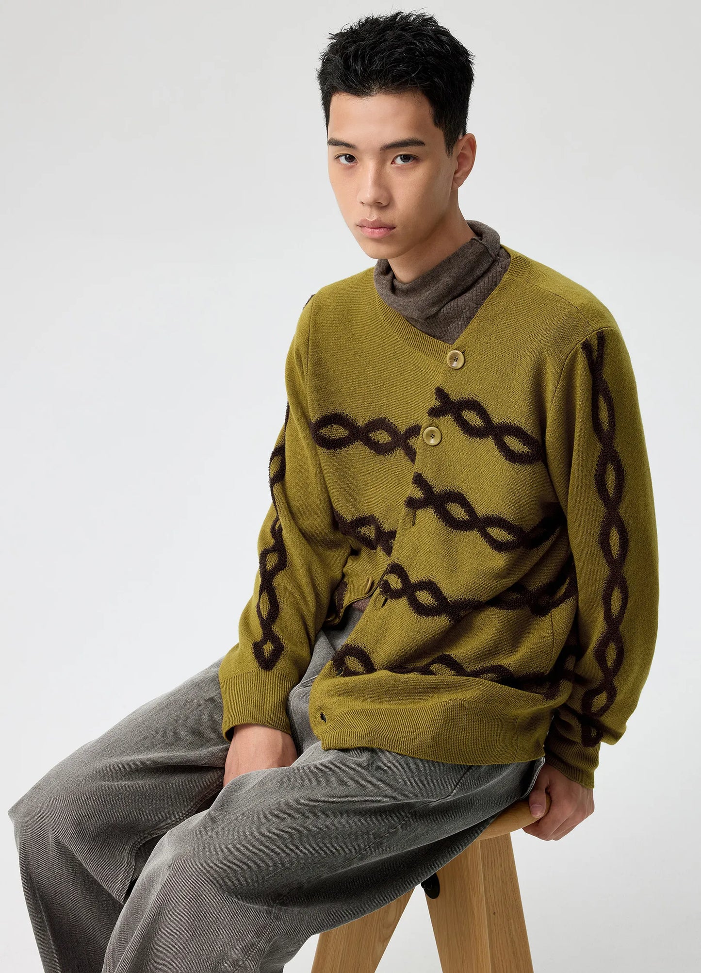 Offset Cable Cardigan