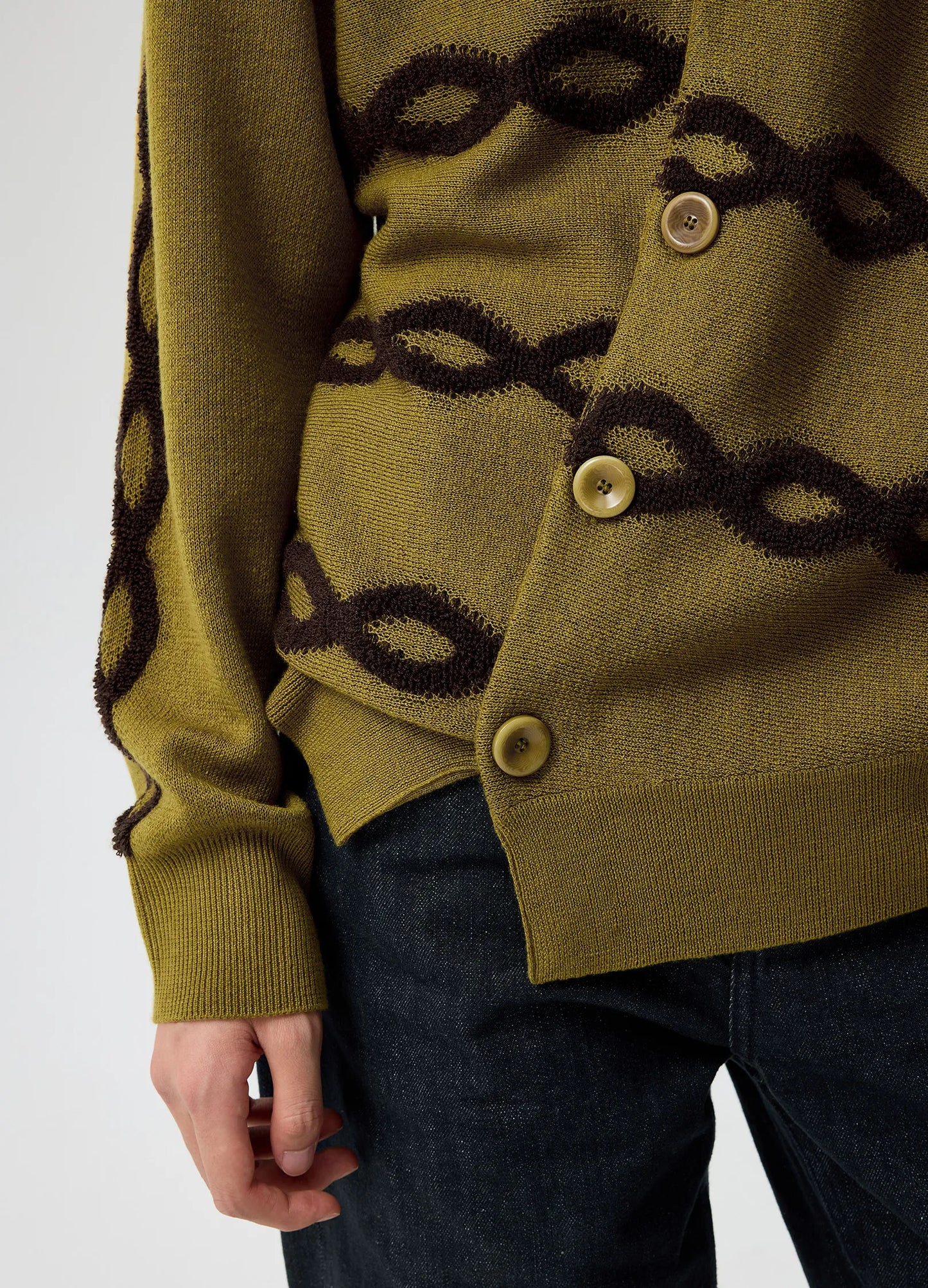 Offset Cable Cardigan