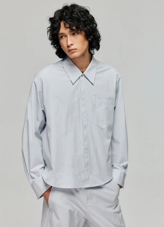 Pinstripe Boxy Shirt