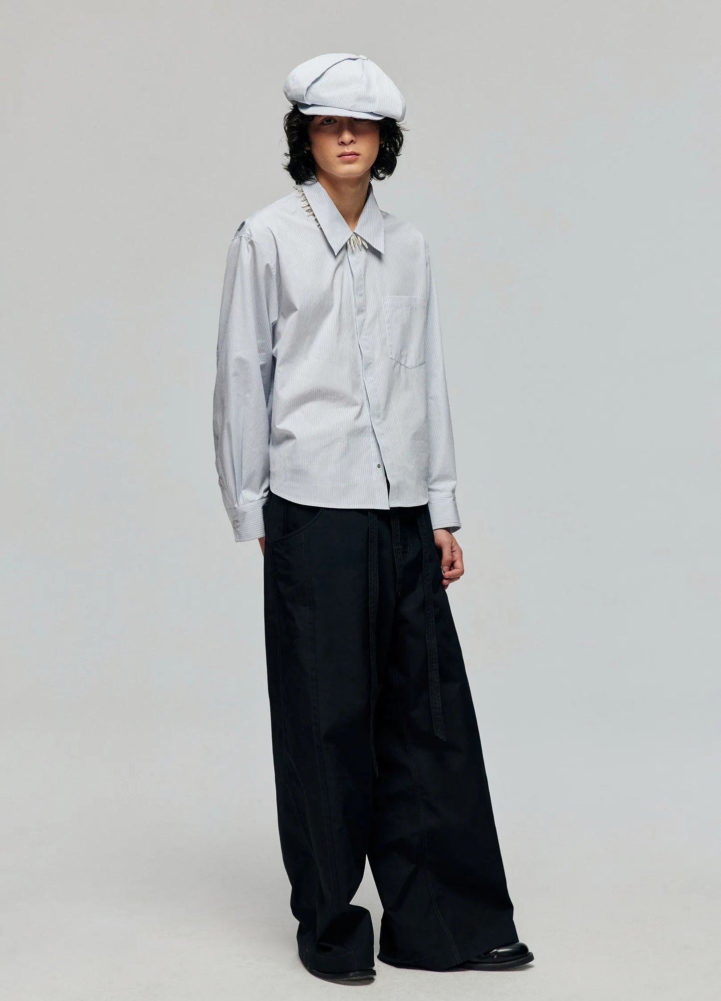 Pinstripe Boxy Shirt
