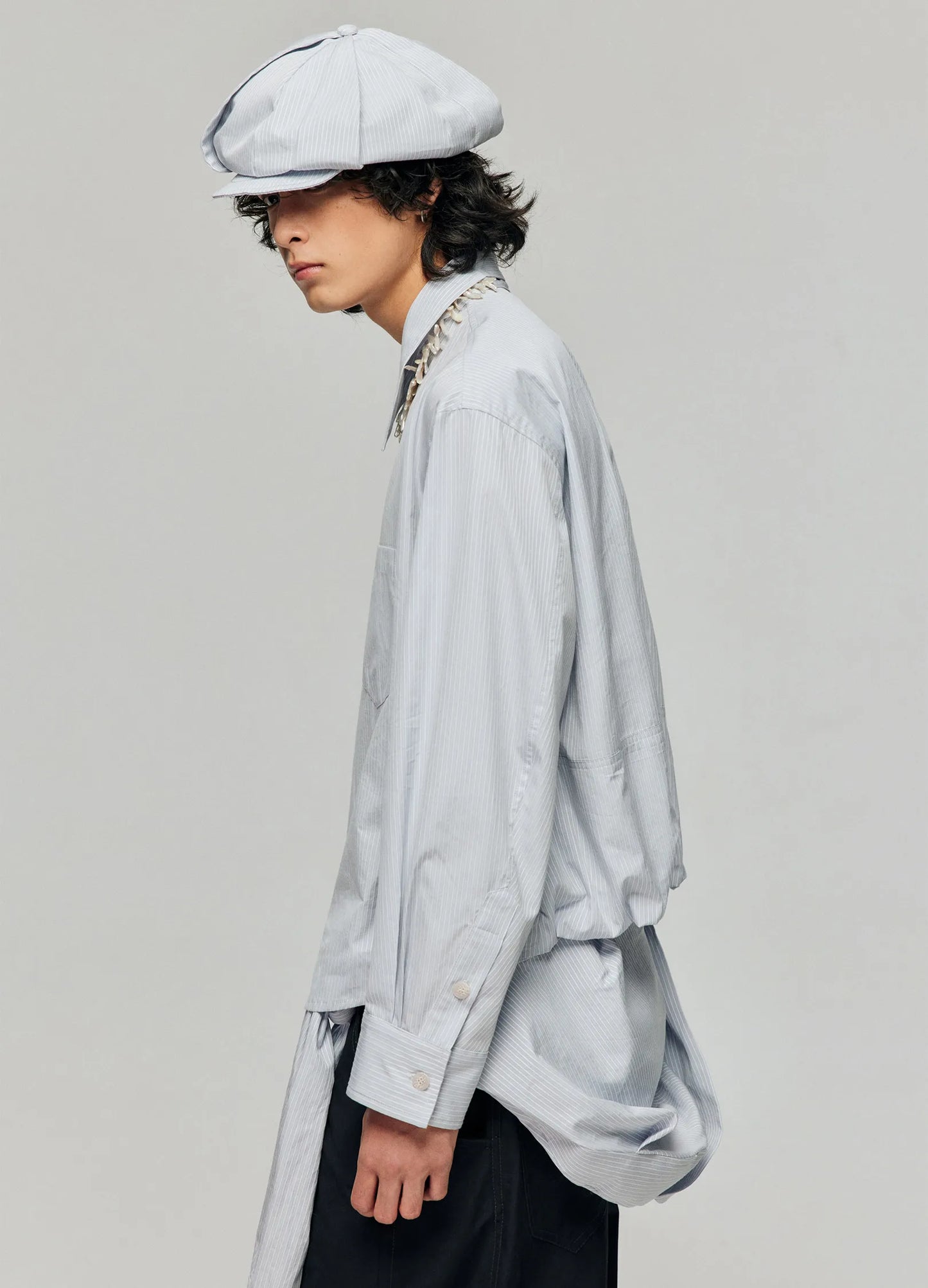 Pinstripe Boxy Shirt