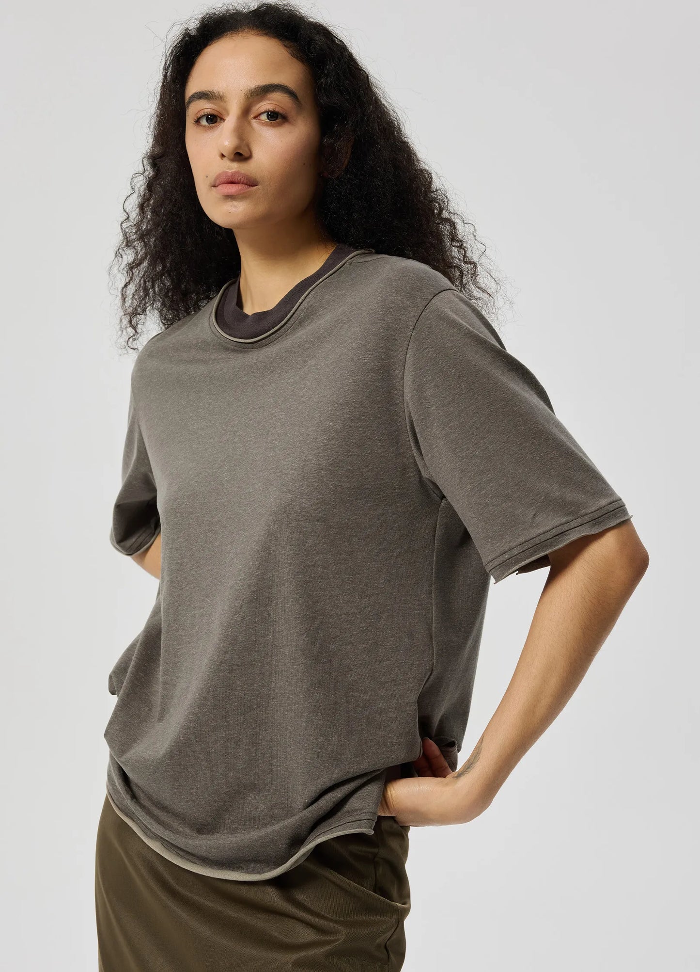 Paneled Collar Tee