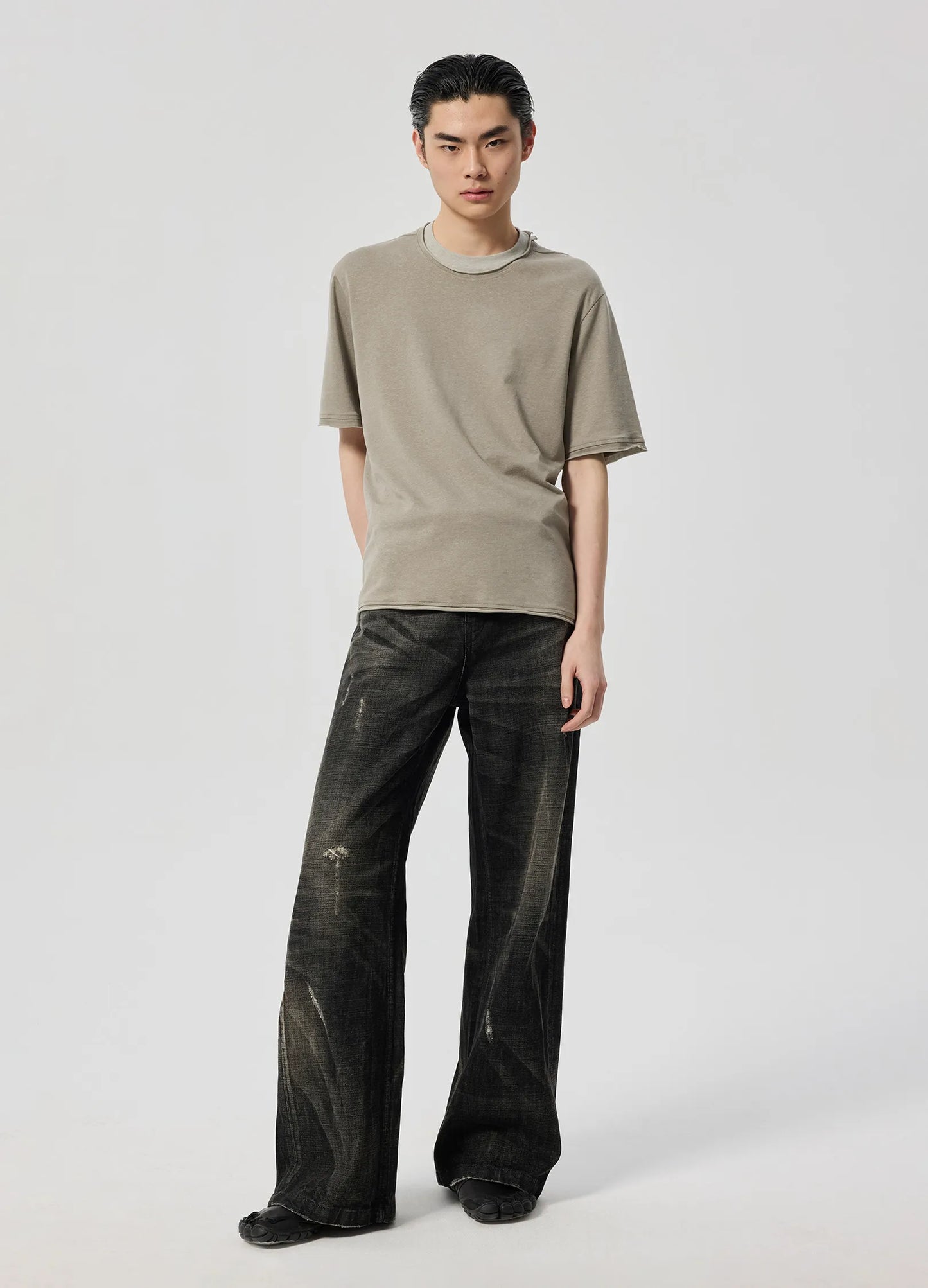 Paneled Collar Tee