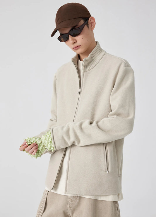 Paneled Knit Jacket