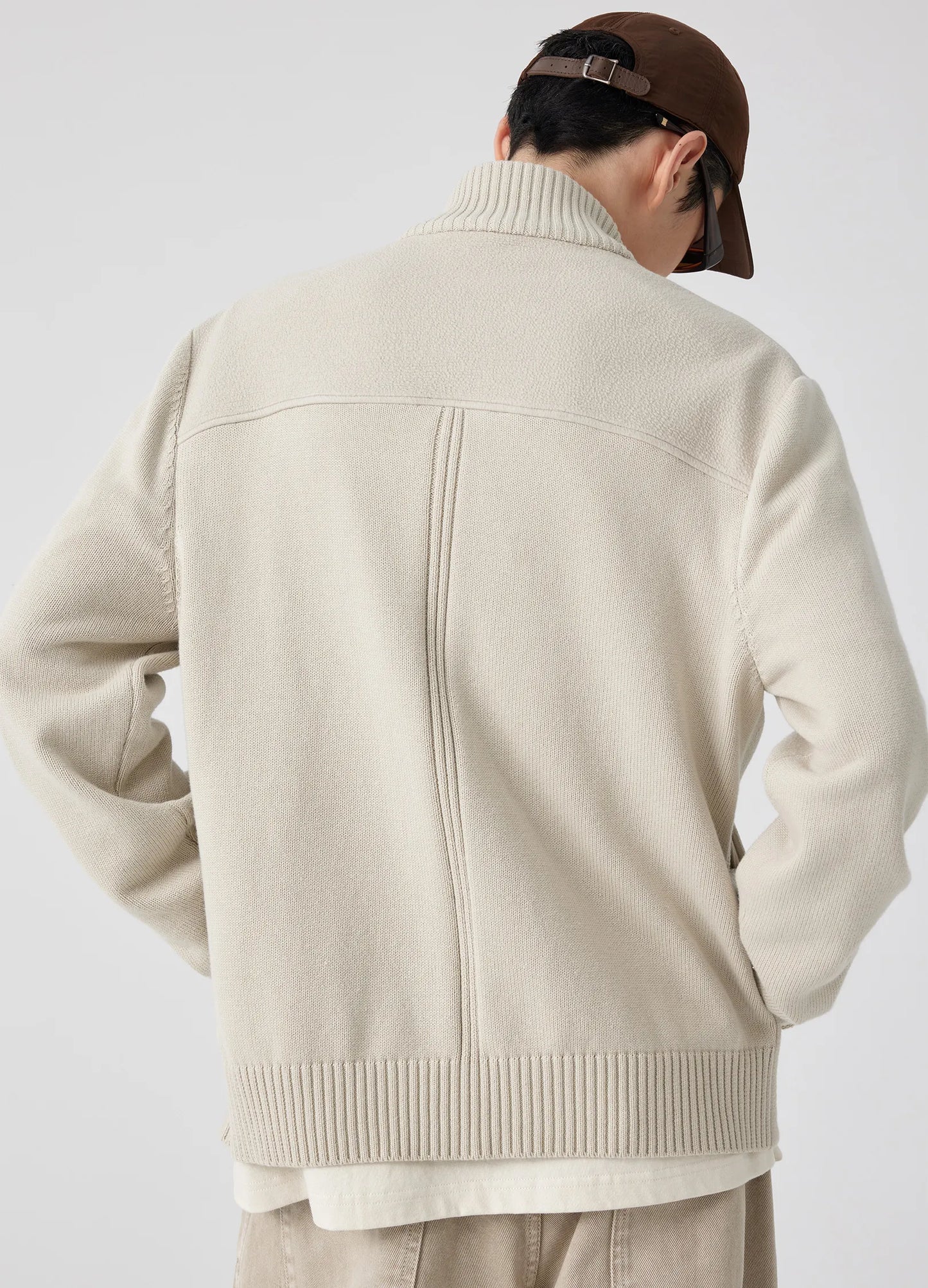 Paneled Knit Jacket