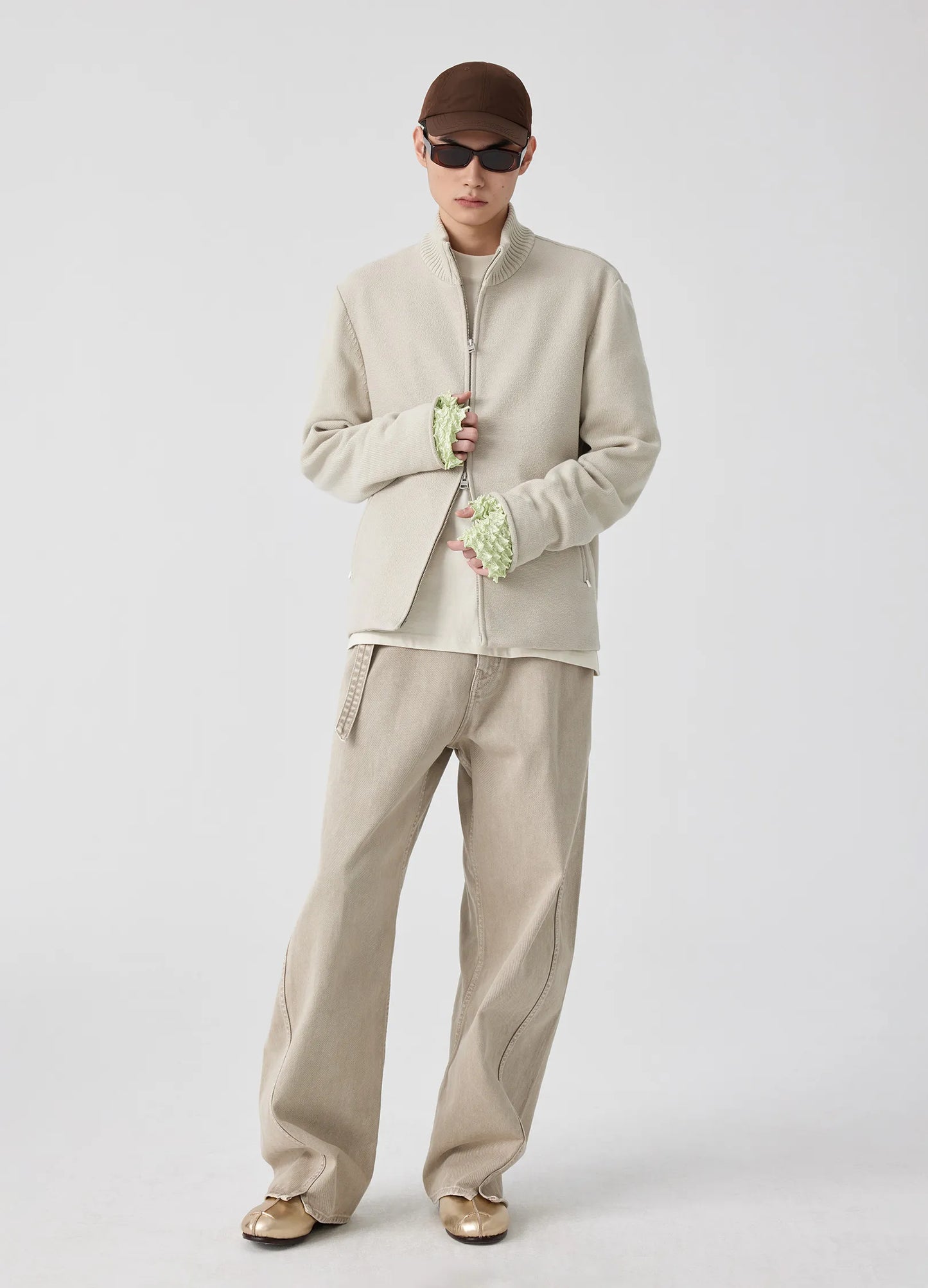 Paneled Knit Jacket