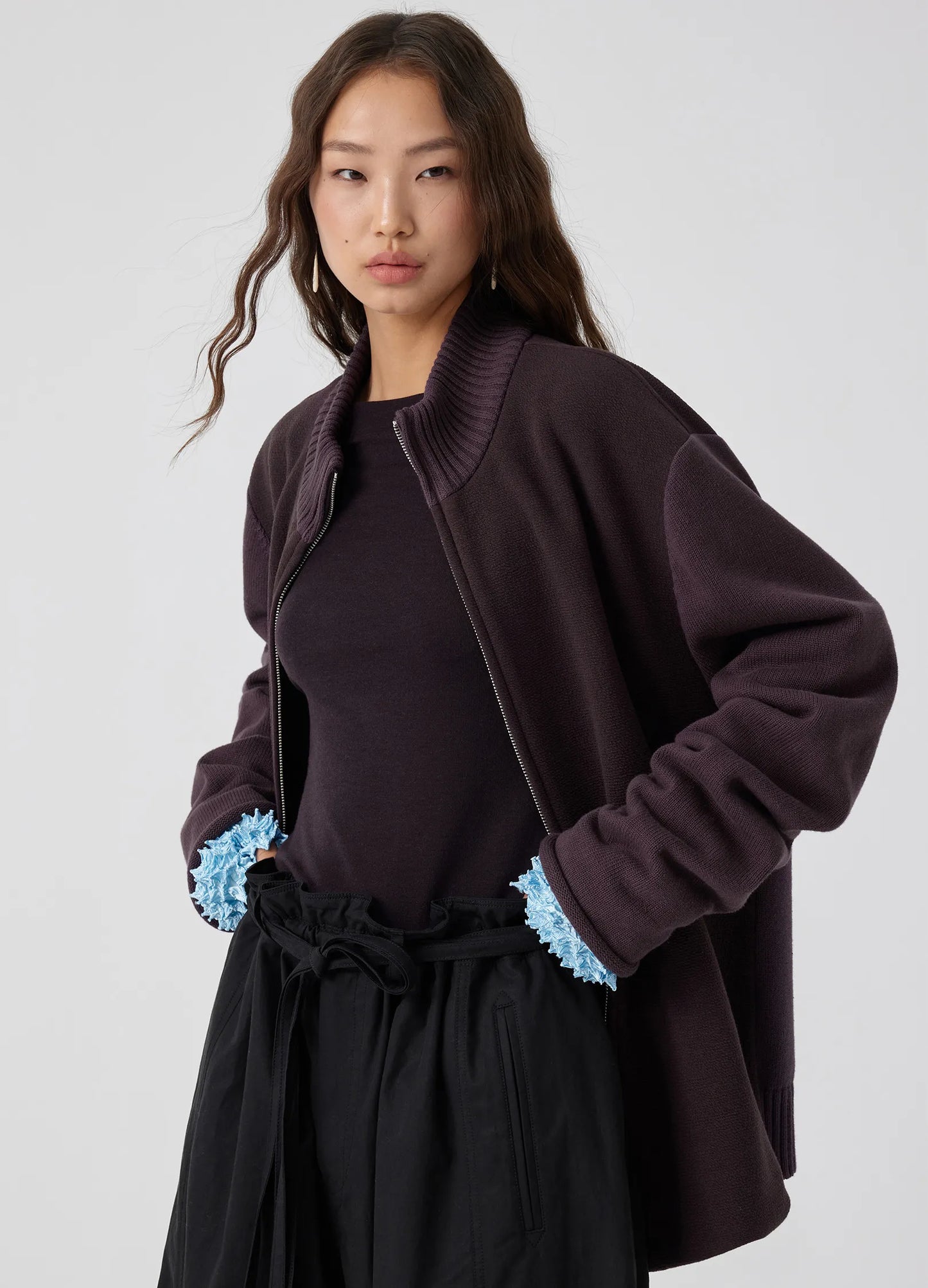 Paneled Knit Jacket