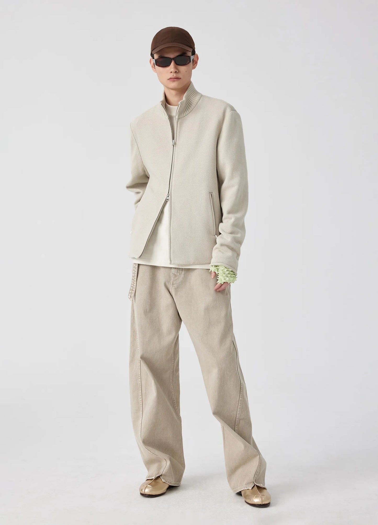Paneled Knit Jacket