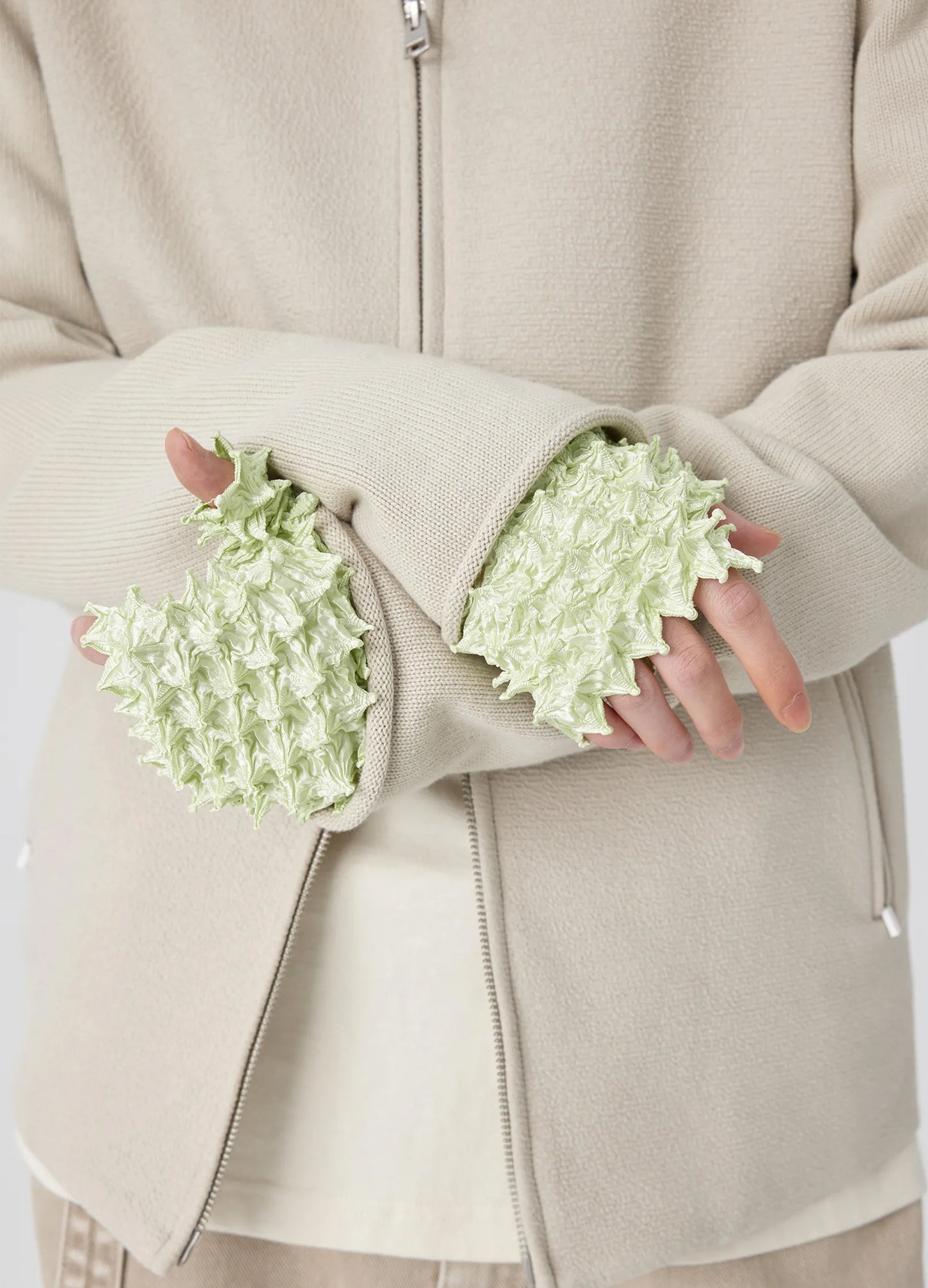 Paneled Knit Jacket