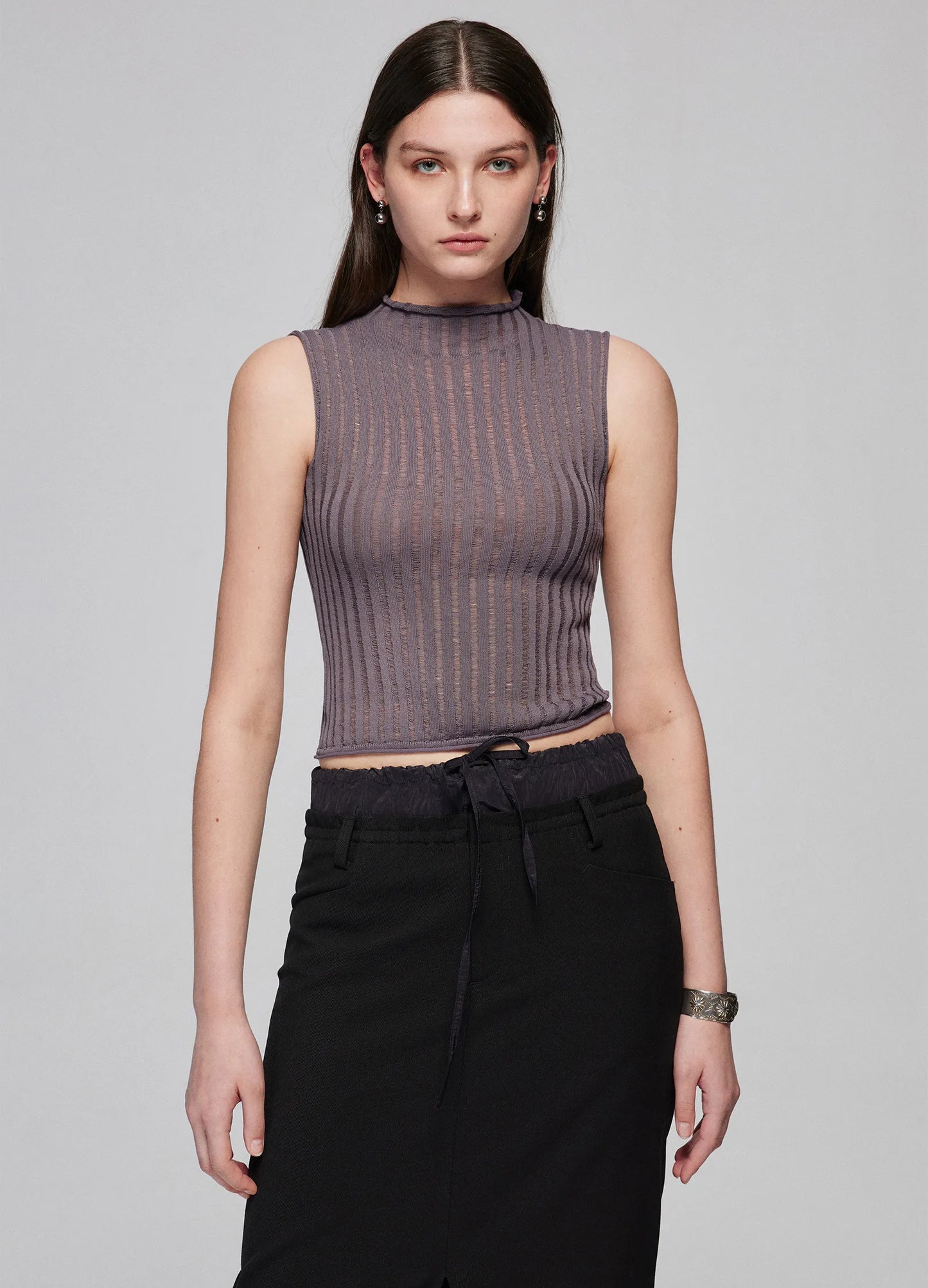 Pinstripe Fitted Top