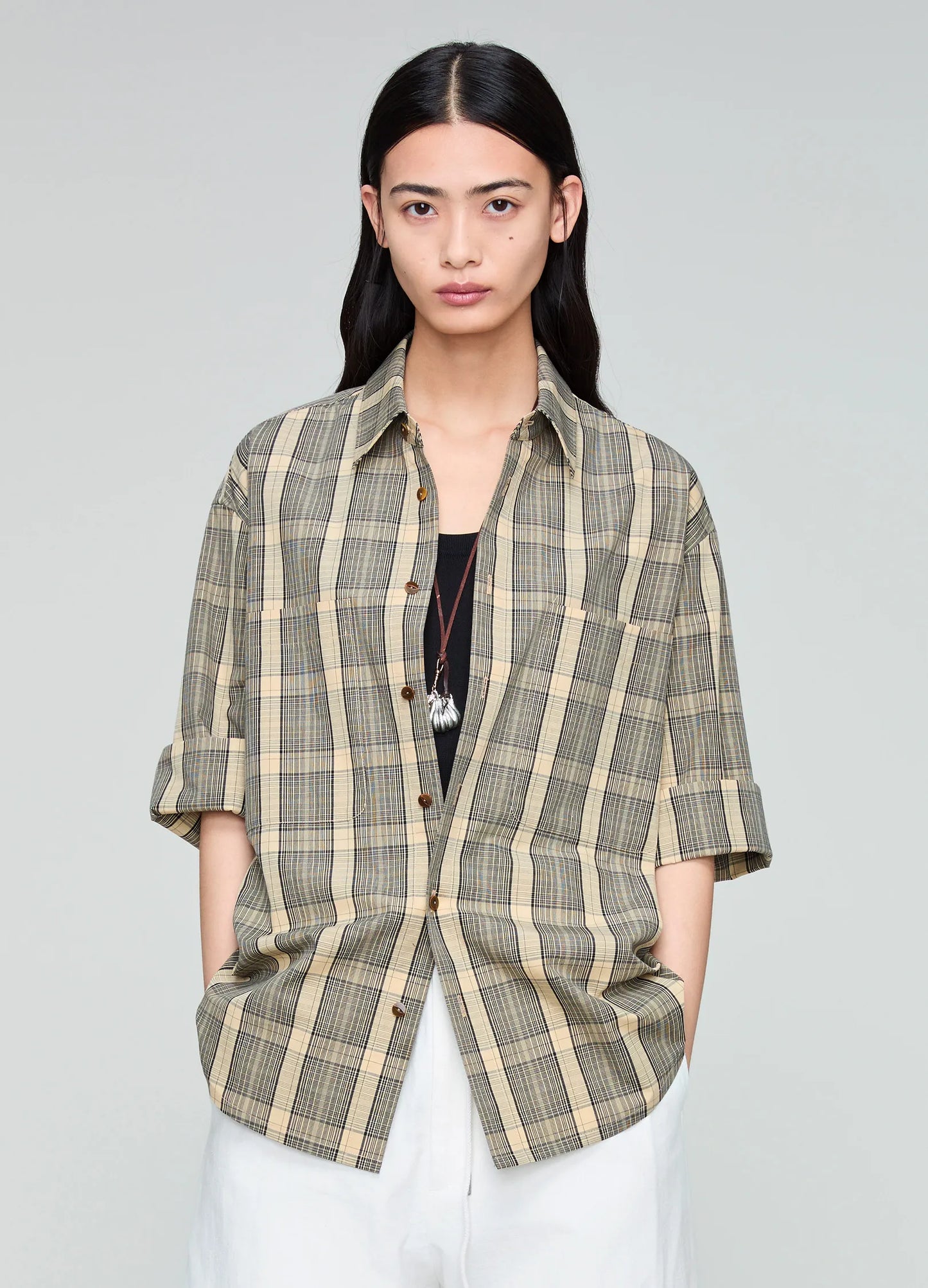 Plaid Double Patch Shirt