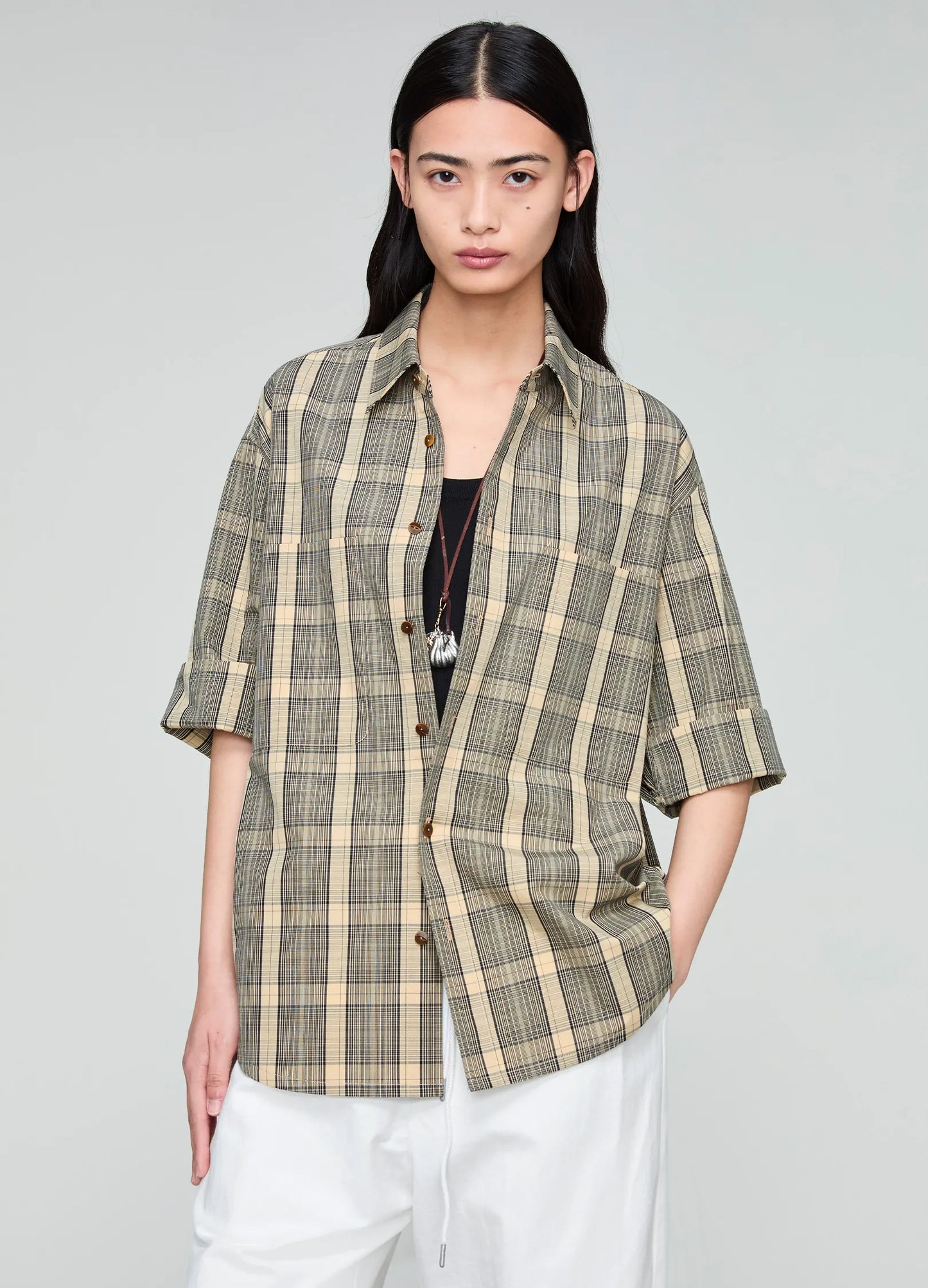 Plaid Double Patch Shirt