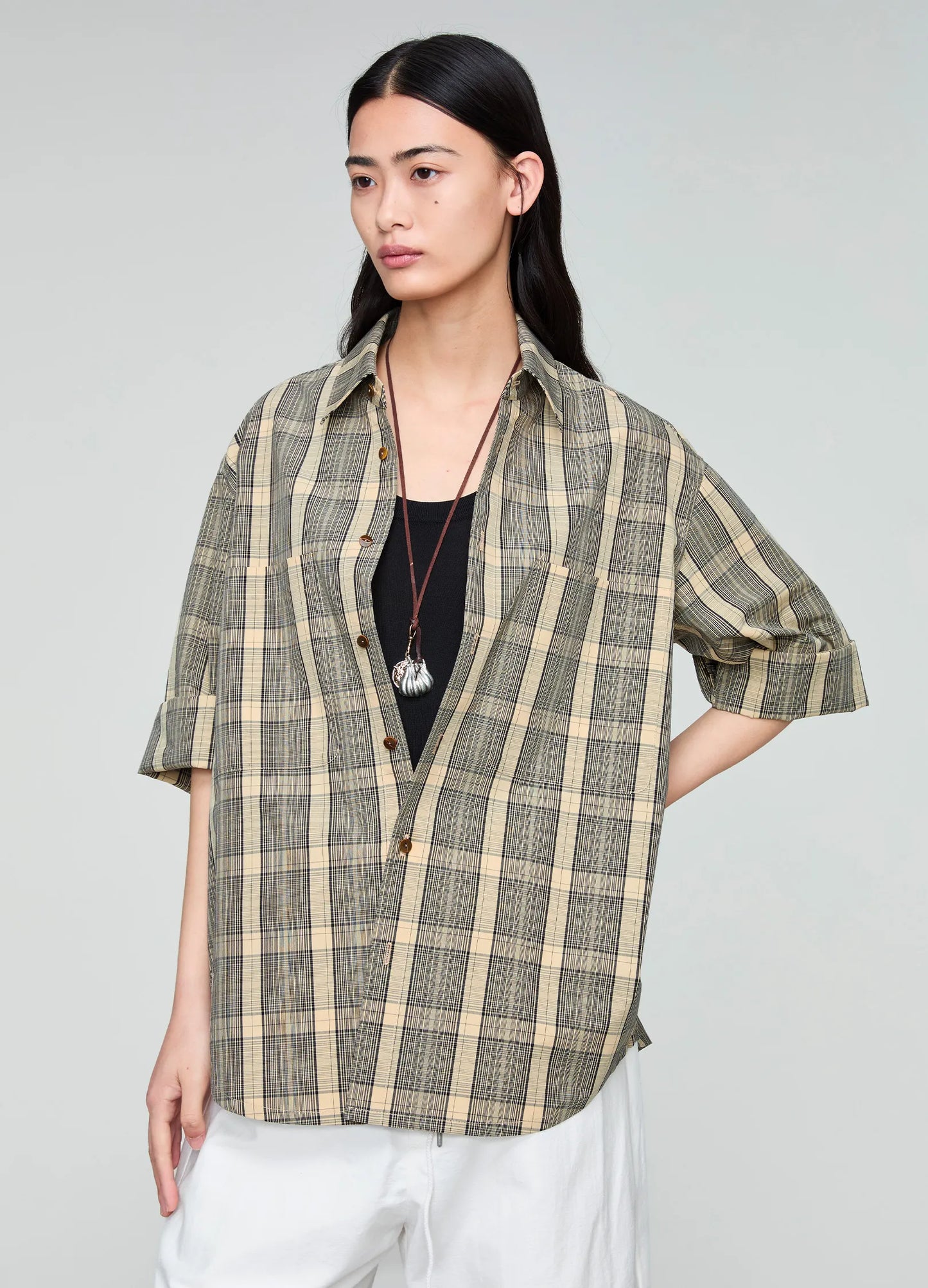 Plaid Double Patch Shirt