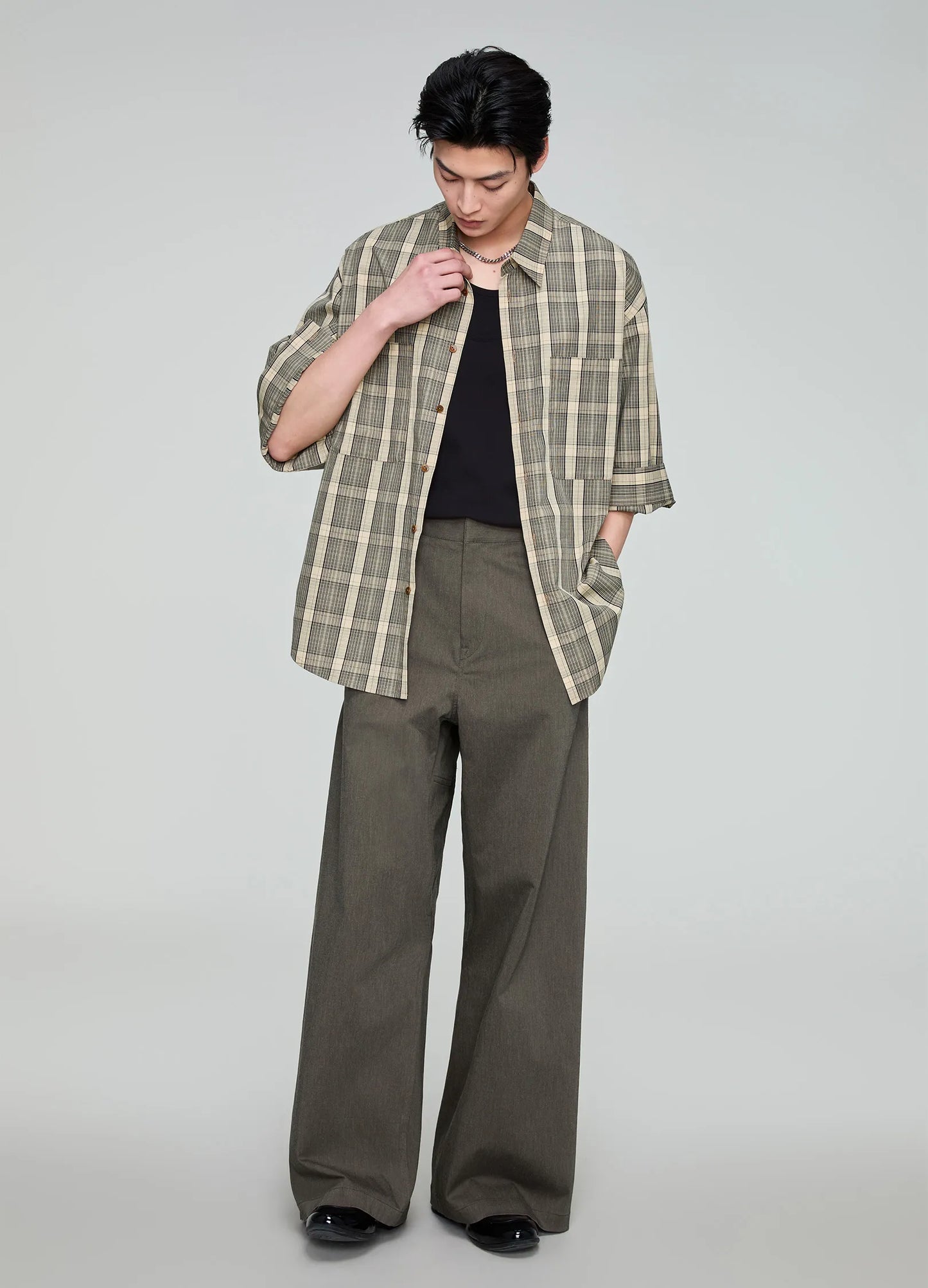Plaid Double Patch Shirt