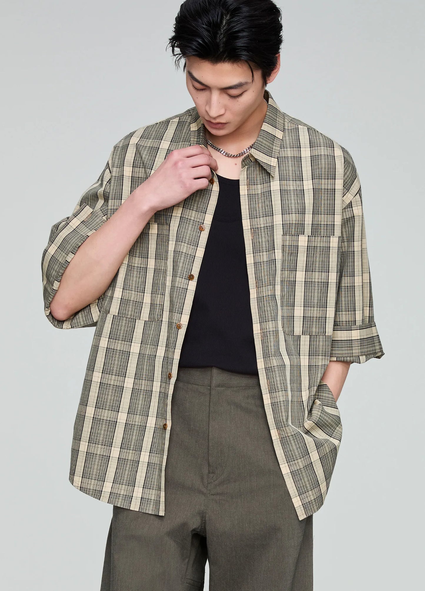 Plaid Double Patch Shirt