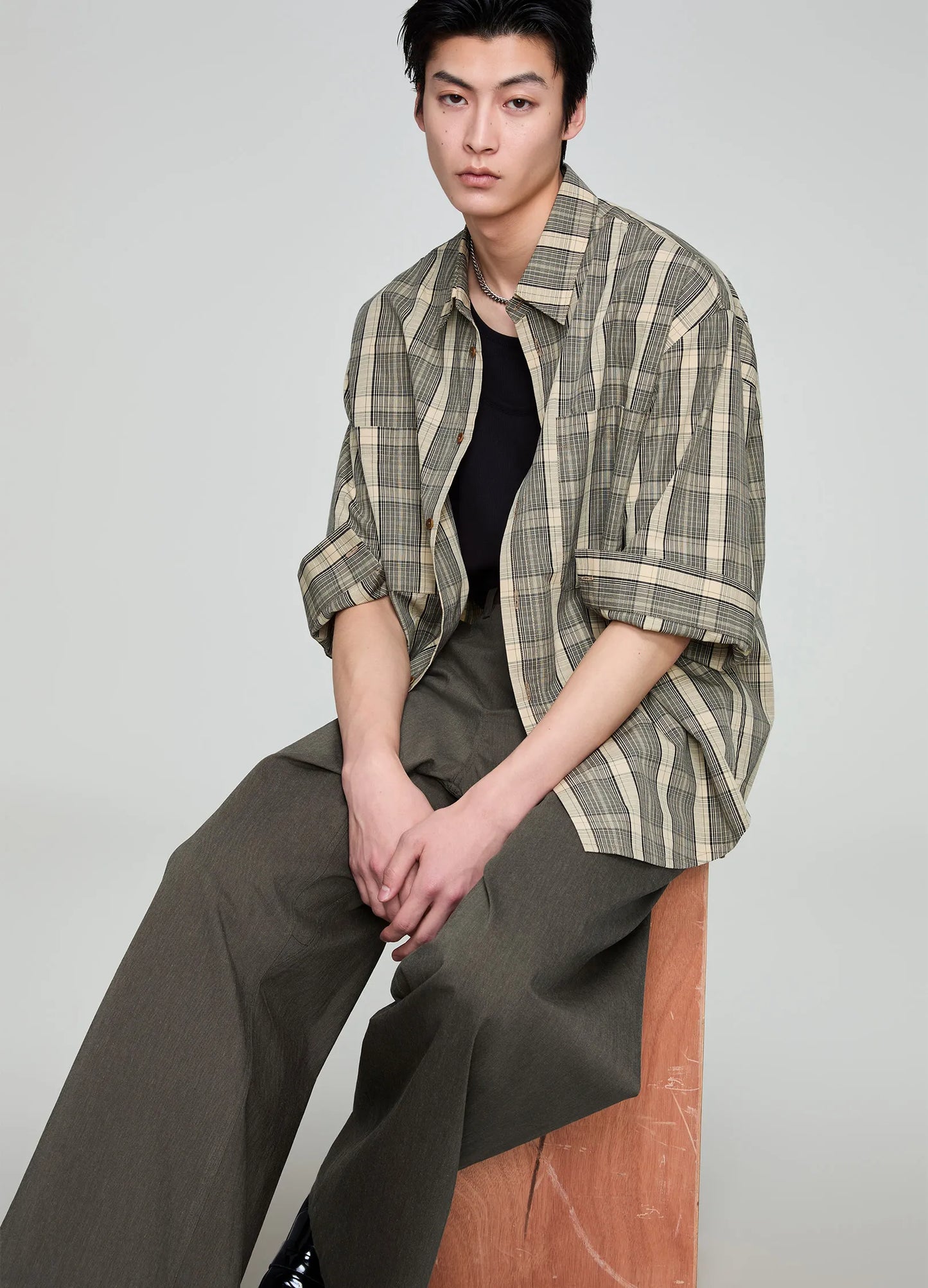 Plaid Double Patch Shirt