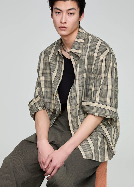 Plaid Double Patch Shirt