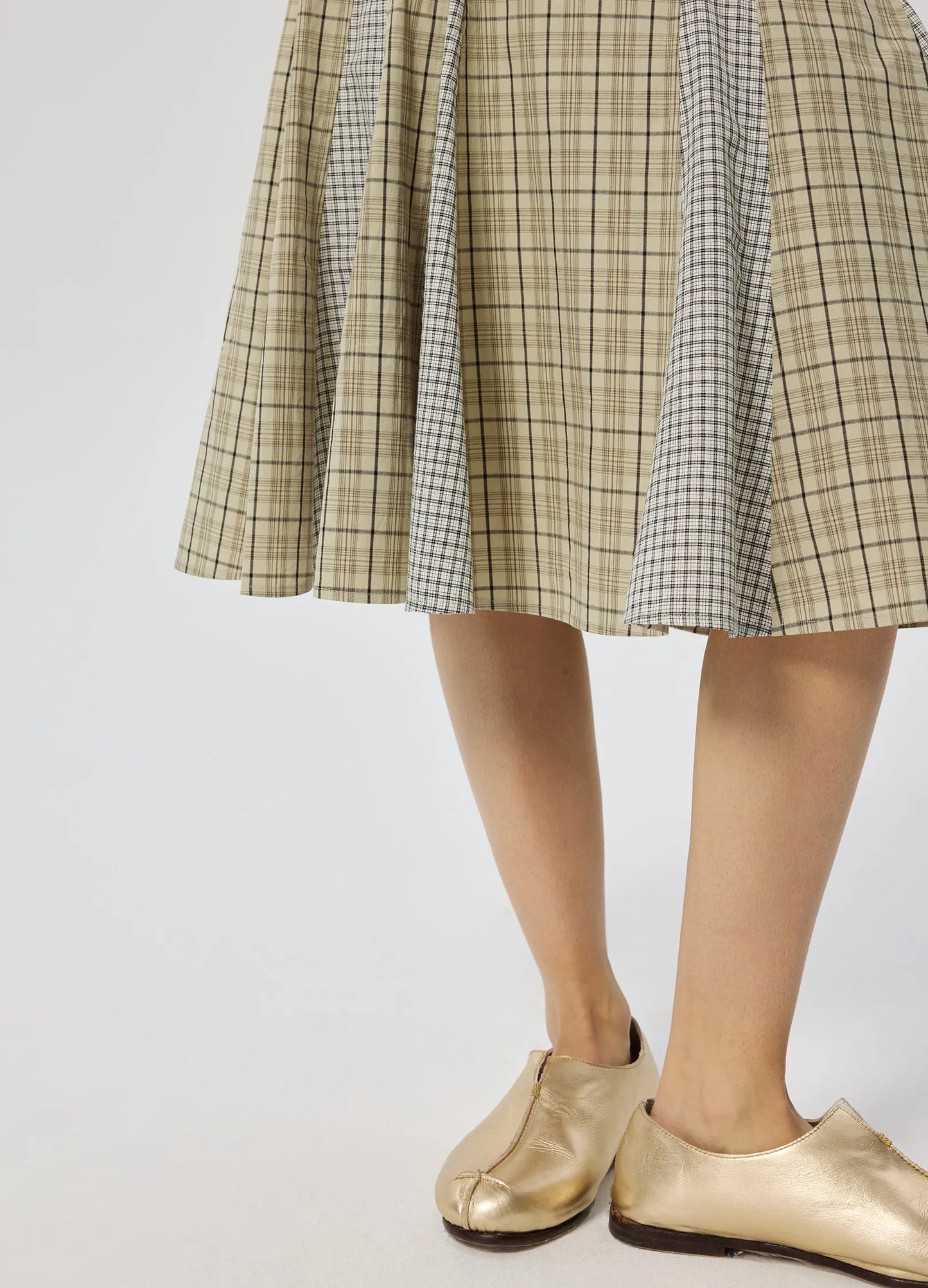 Plaid Mid Skirt