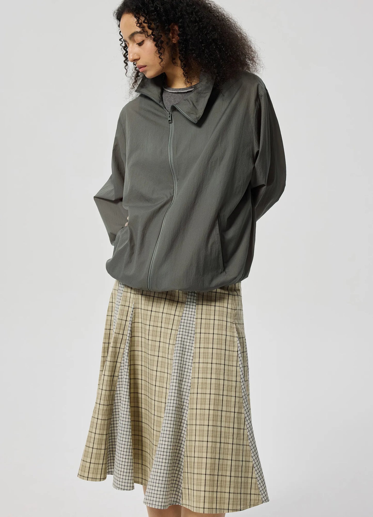 Plaid Mid Skirt