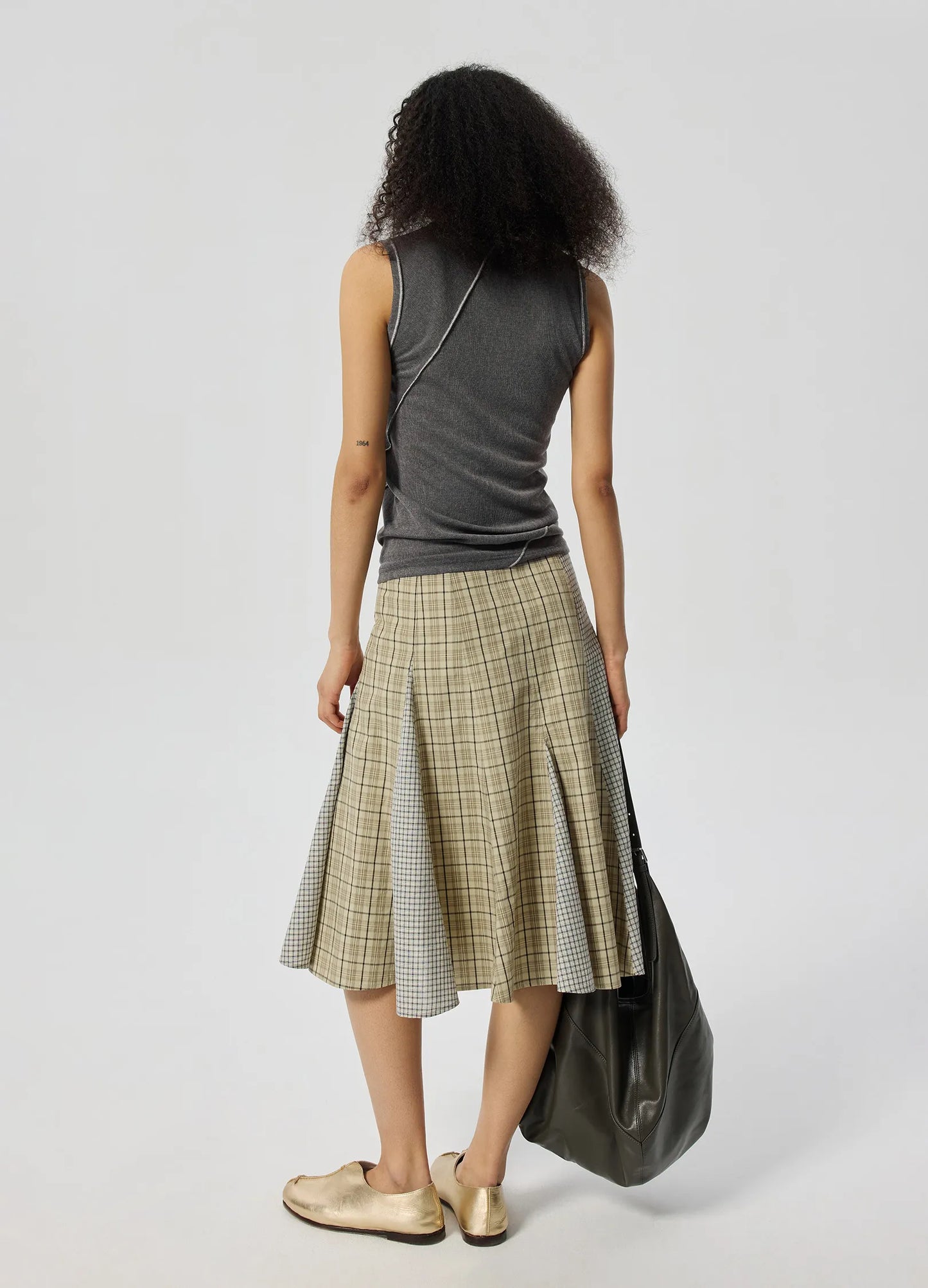Plaid Mid Skirt