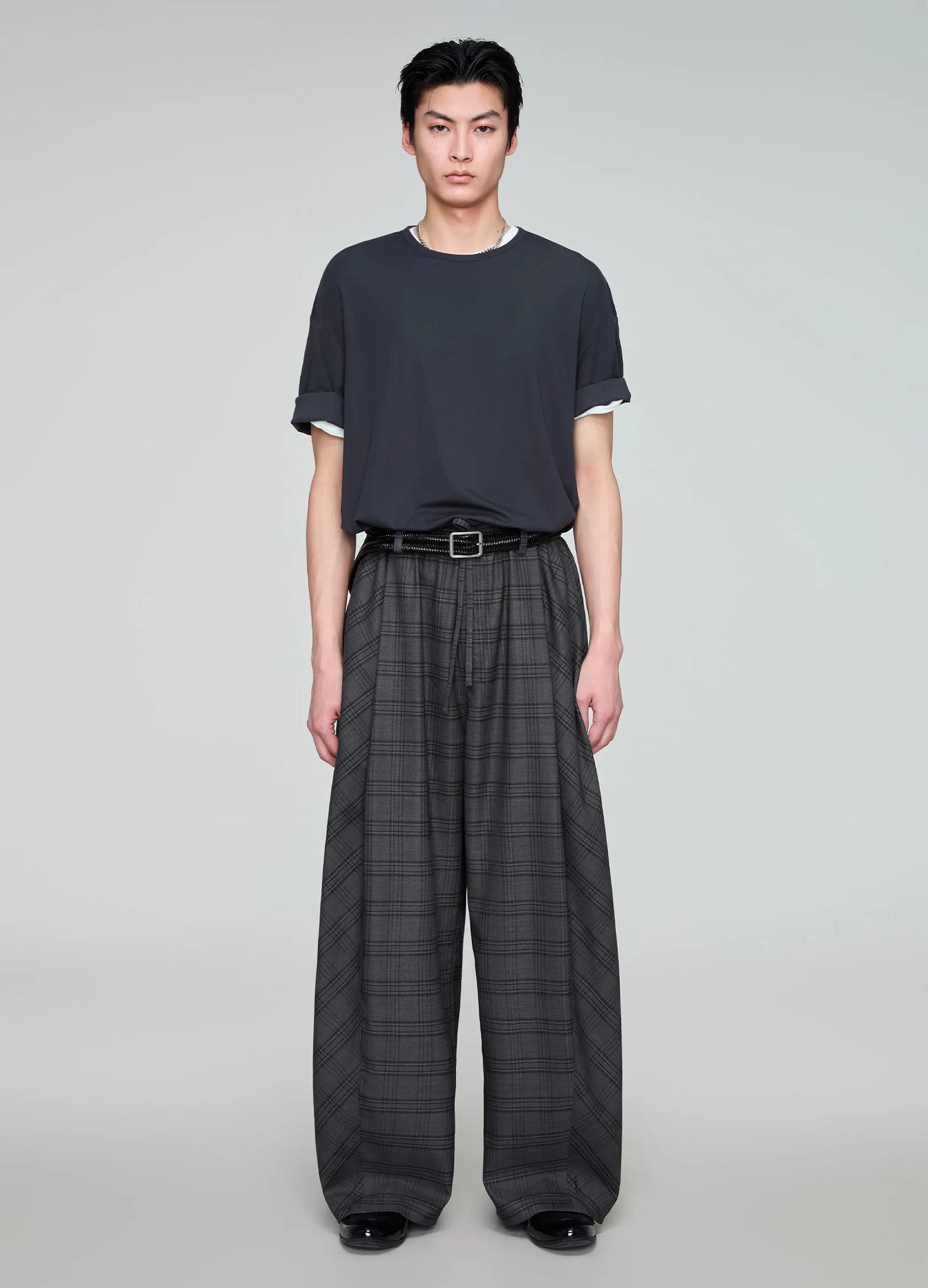 Plaid Wide Pleats
