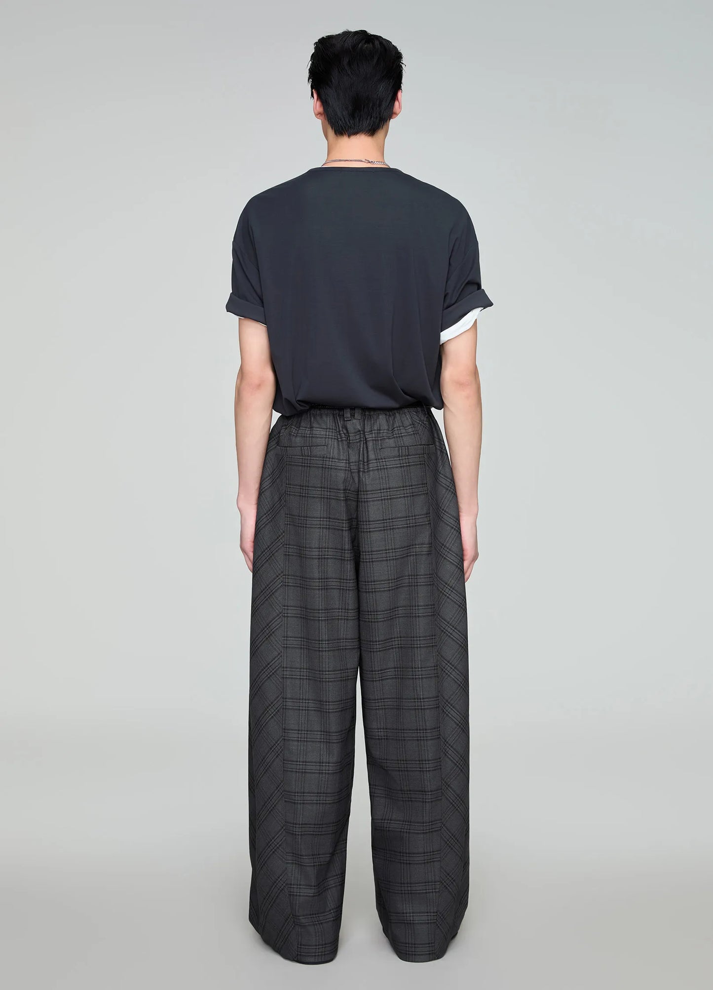 Plaid Wide Pleats