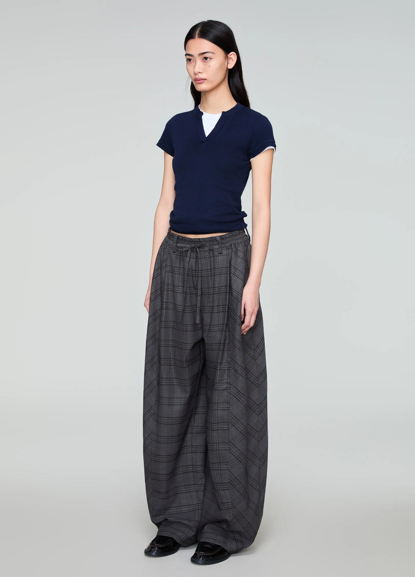 Plaid Wide Pleats