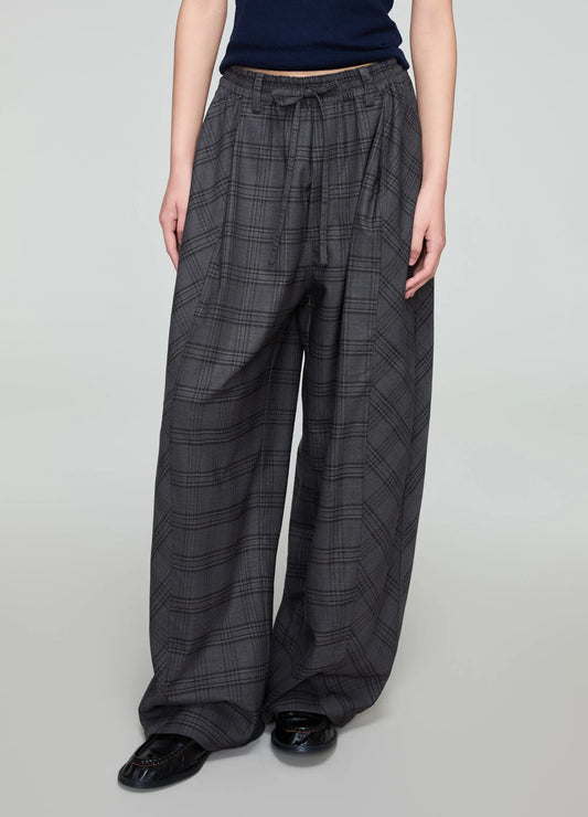 Plaid Wide Pleats