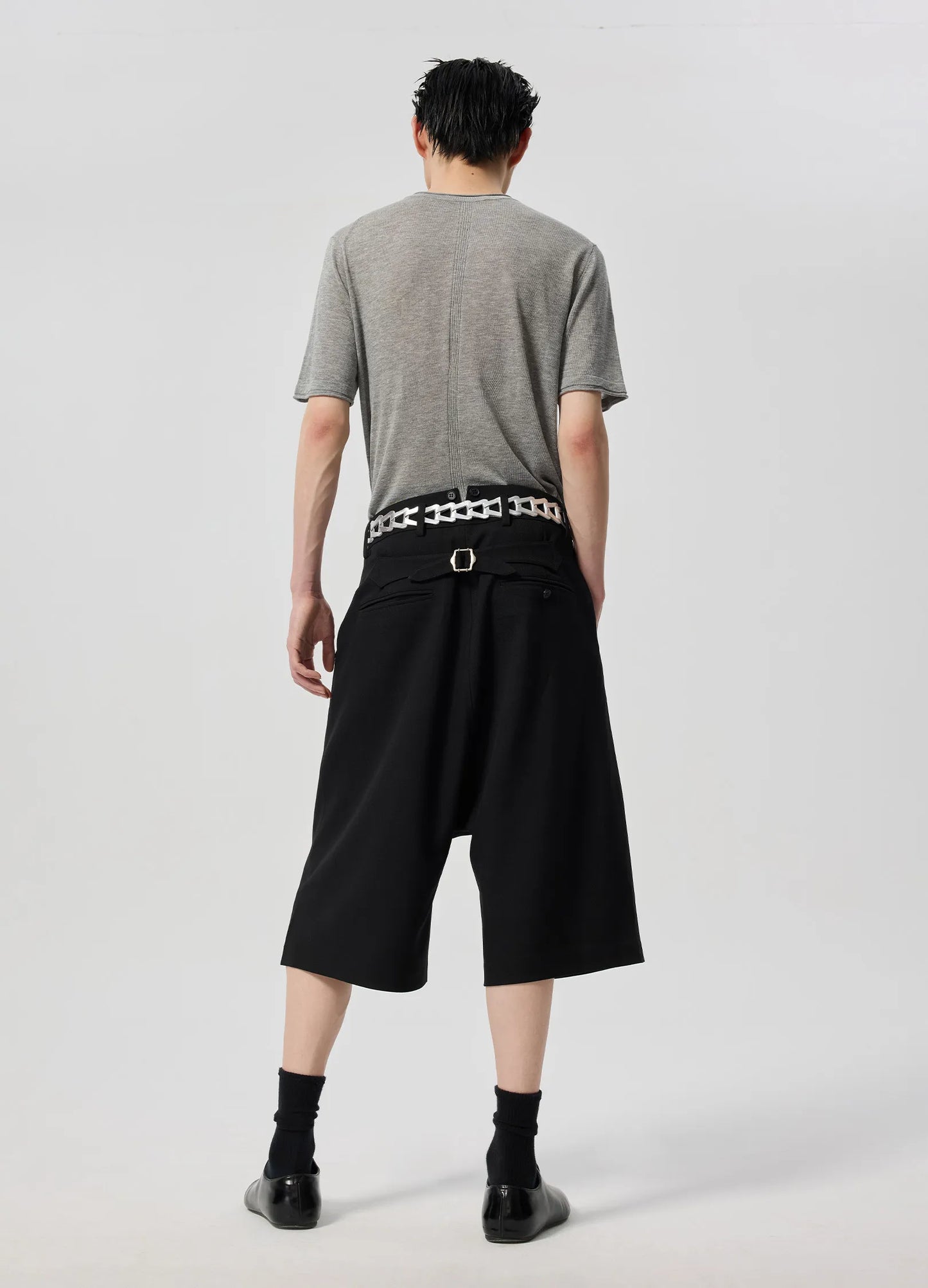 Pleated Drop Shorts